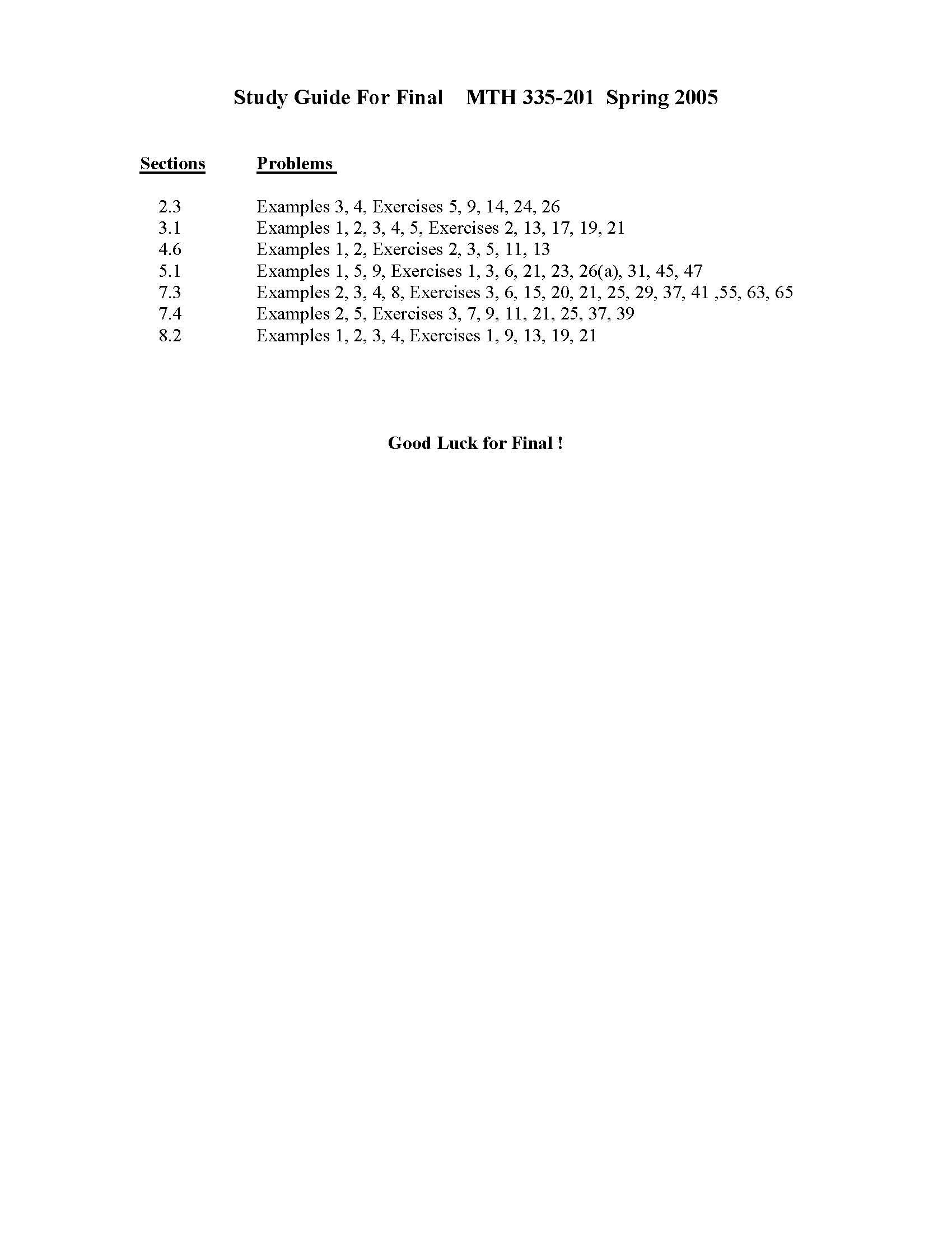 Differential Equations