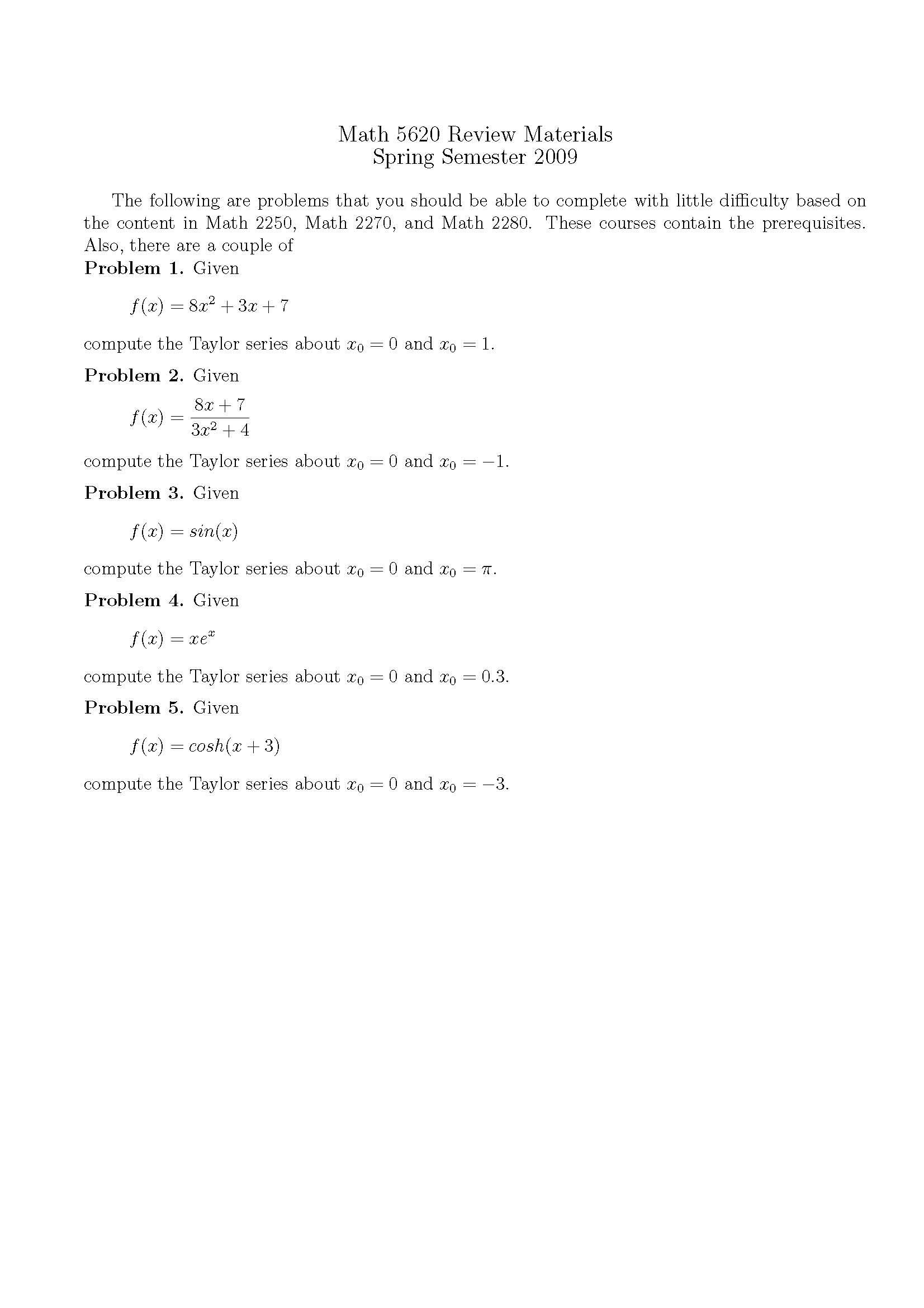Numerical Solution of Differential Equations