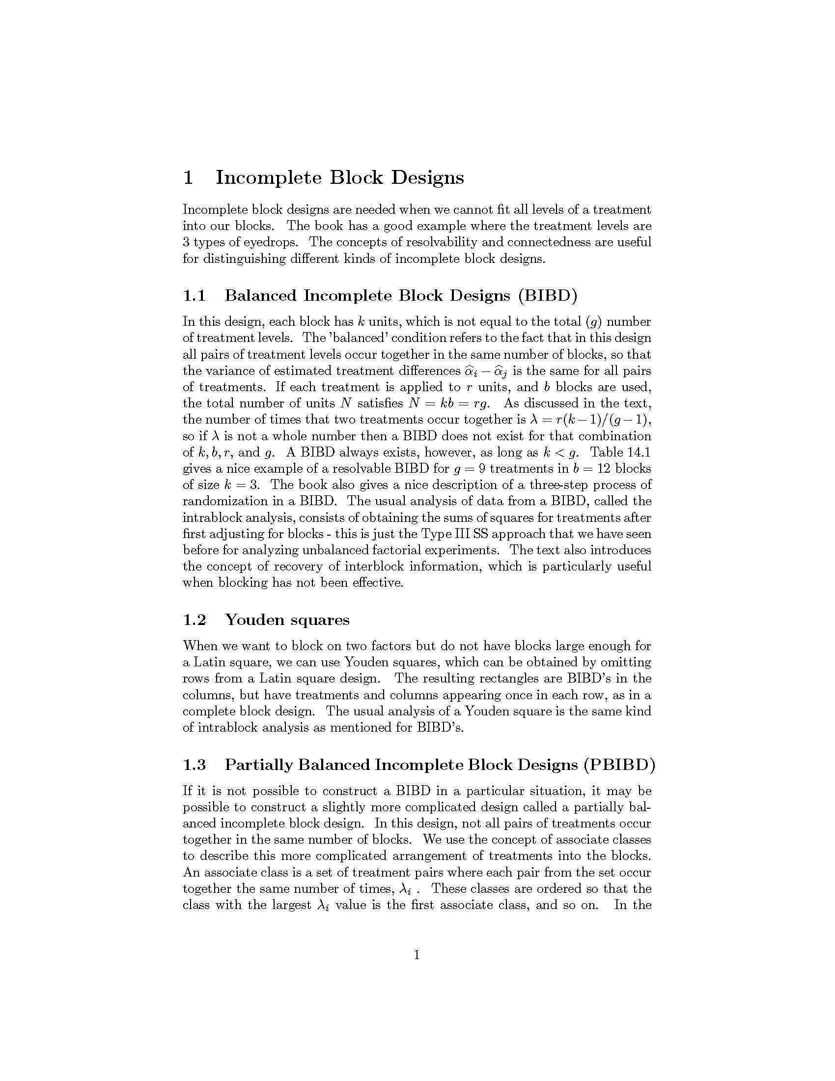 Experimental Design