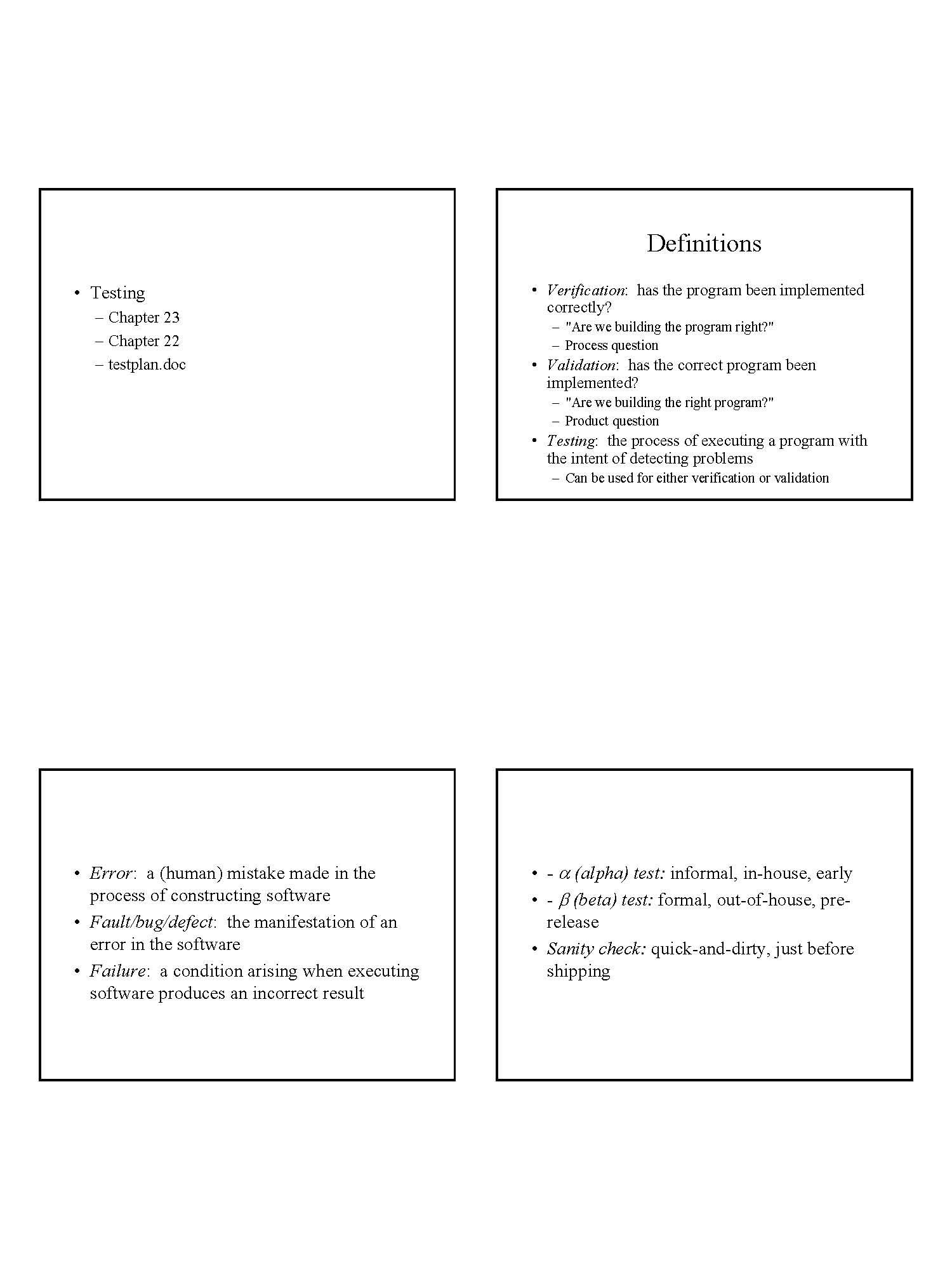 Intro to Software Engr