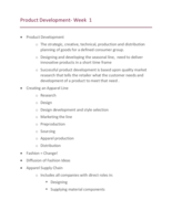 Week 1- Product Development