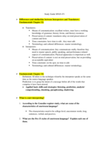 SPAN 471: Beginning Simultaneous Interpretation - Study Guide