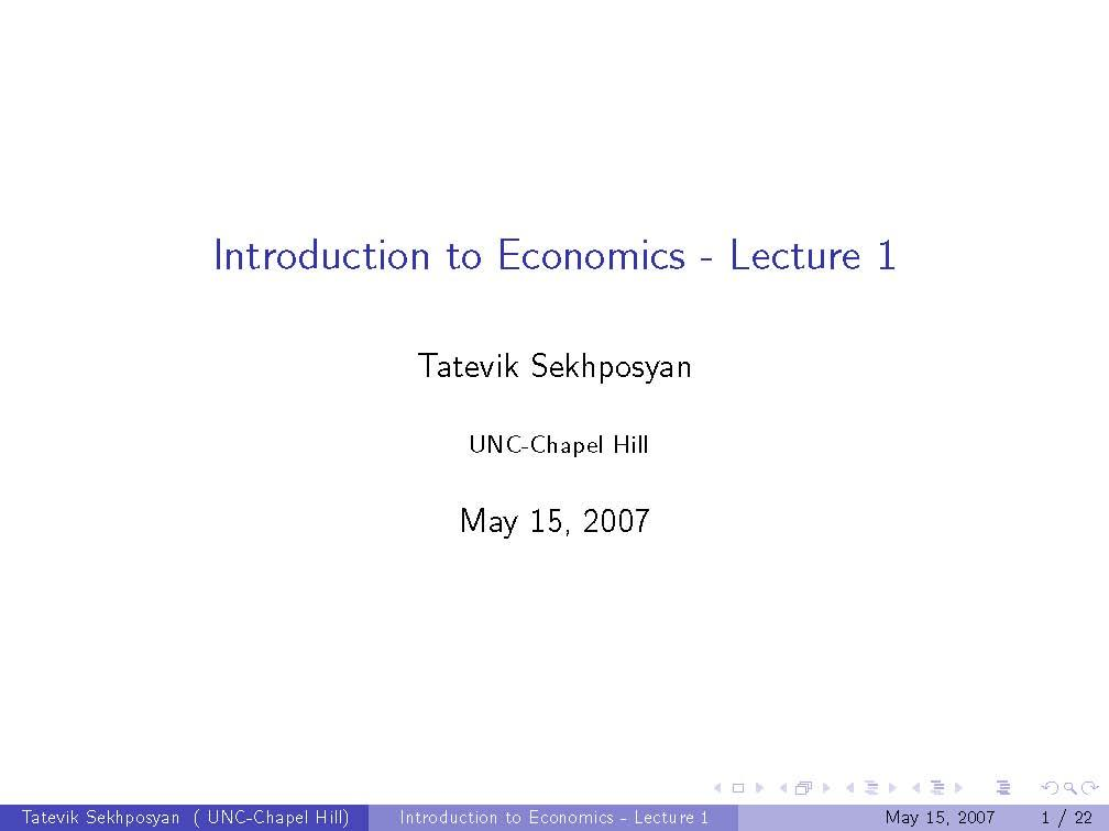 Introduction to Economics