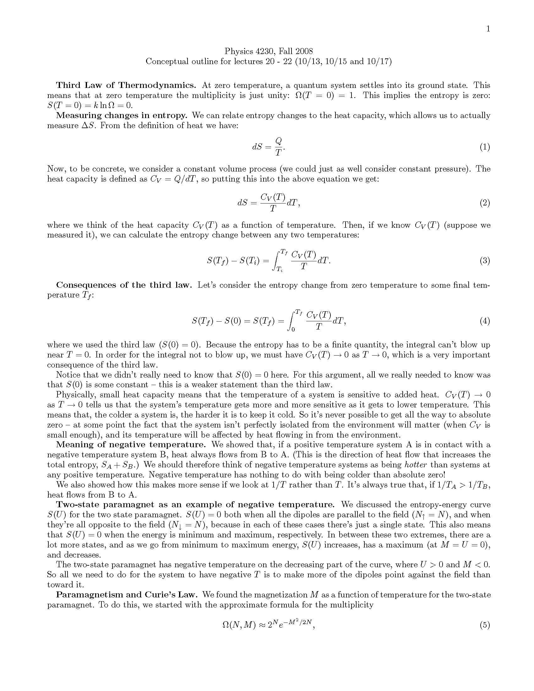 Thermodynamics and Statistical Mechanics