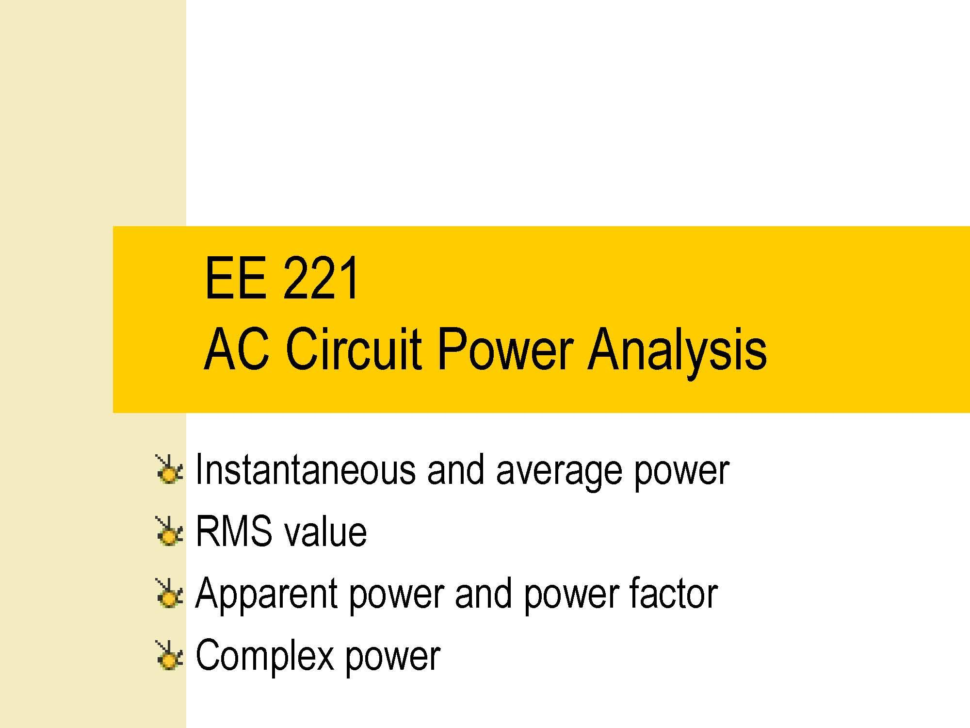 Intro Electrical Engineering
