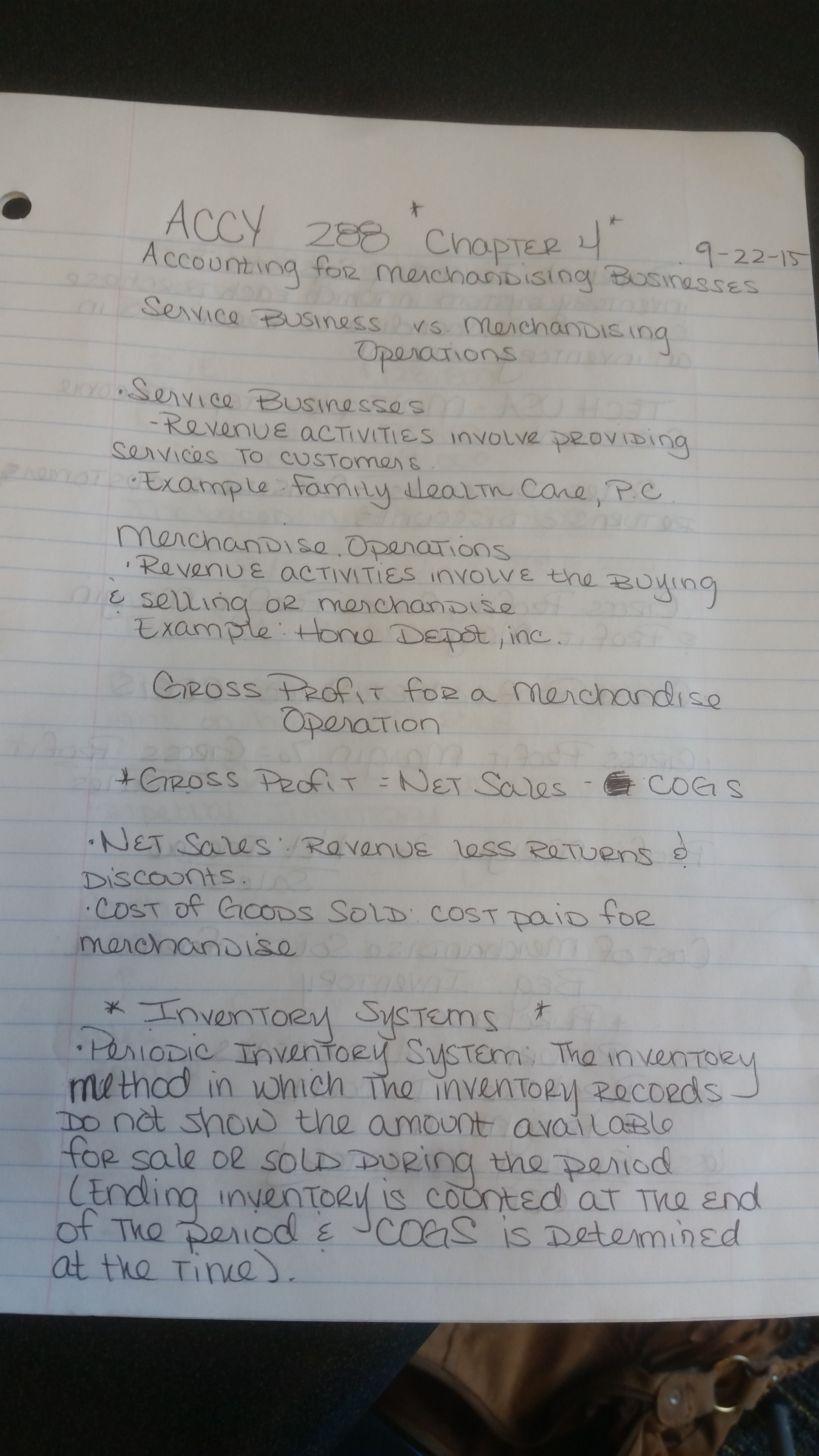 Chapter 4 notes