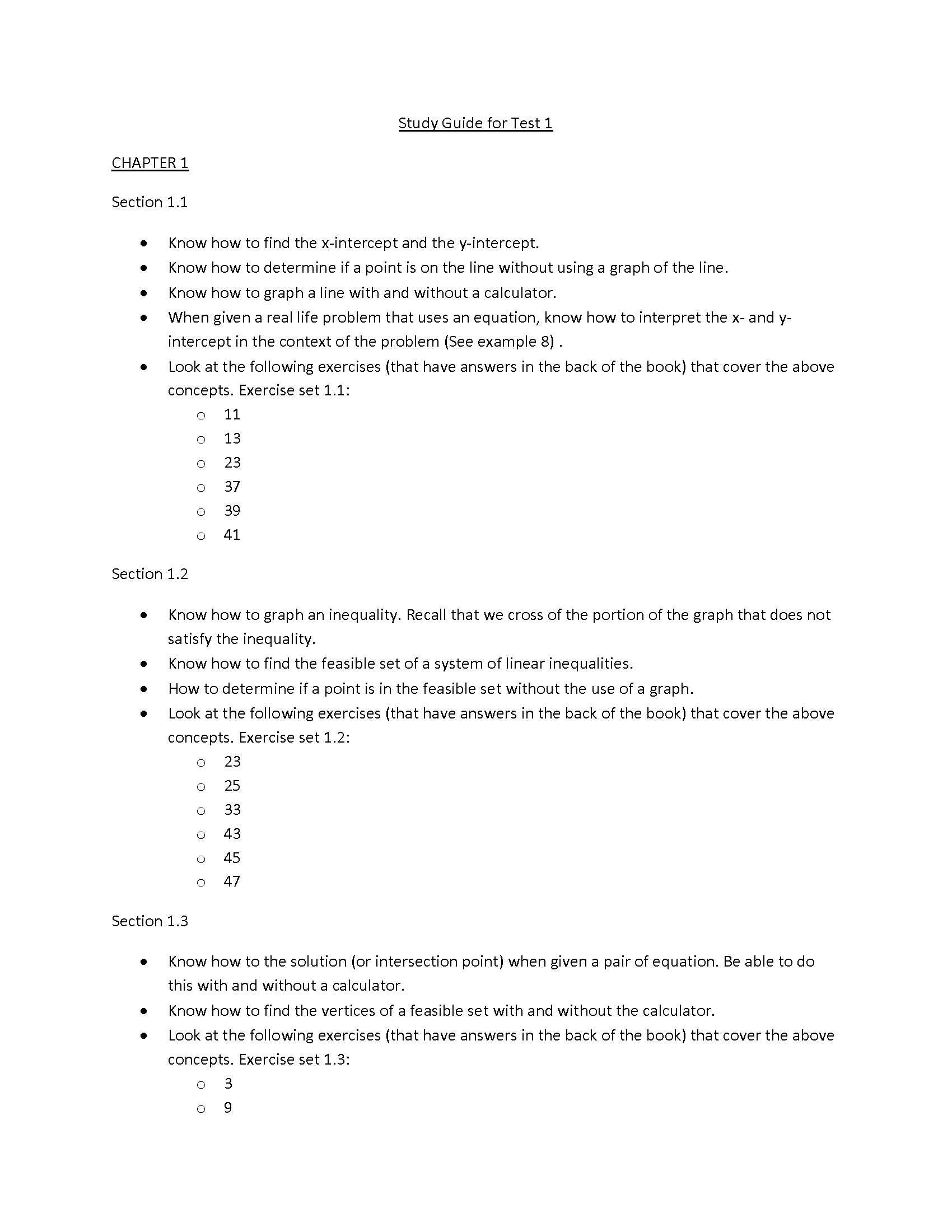 Finite Math