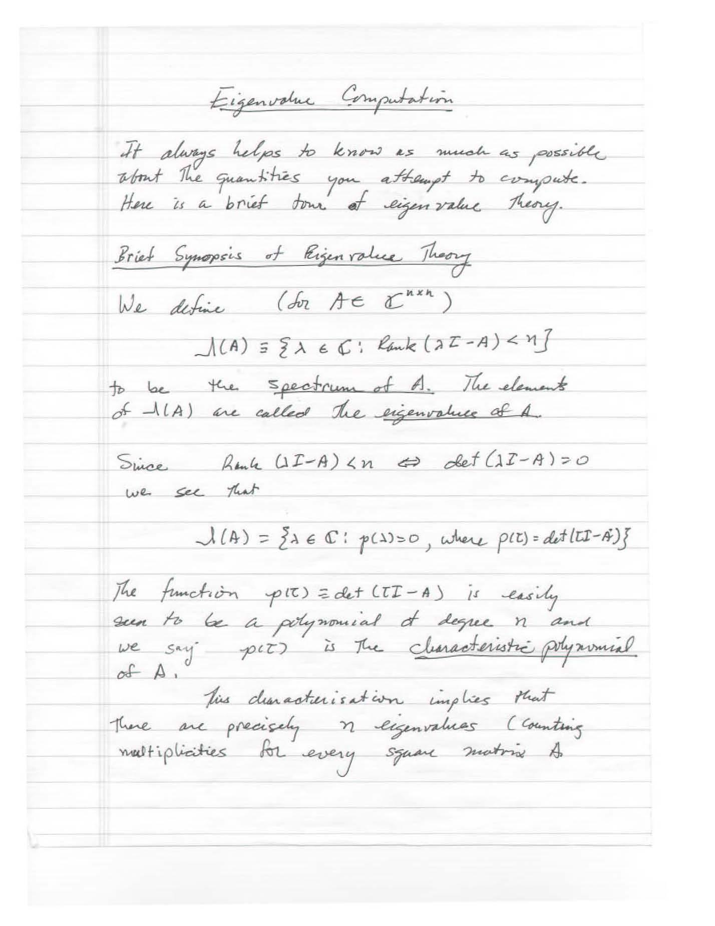 NUMERICAL LINEAR ALGEBRA