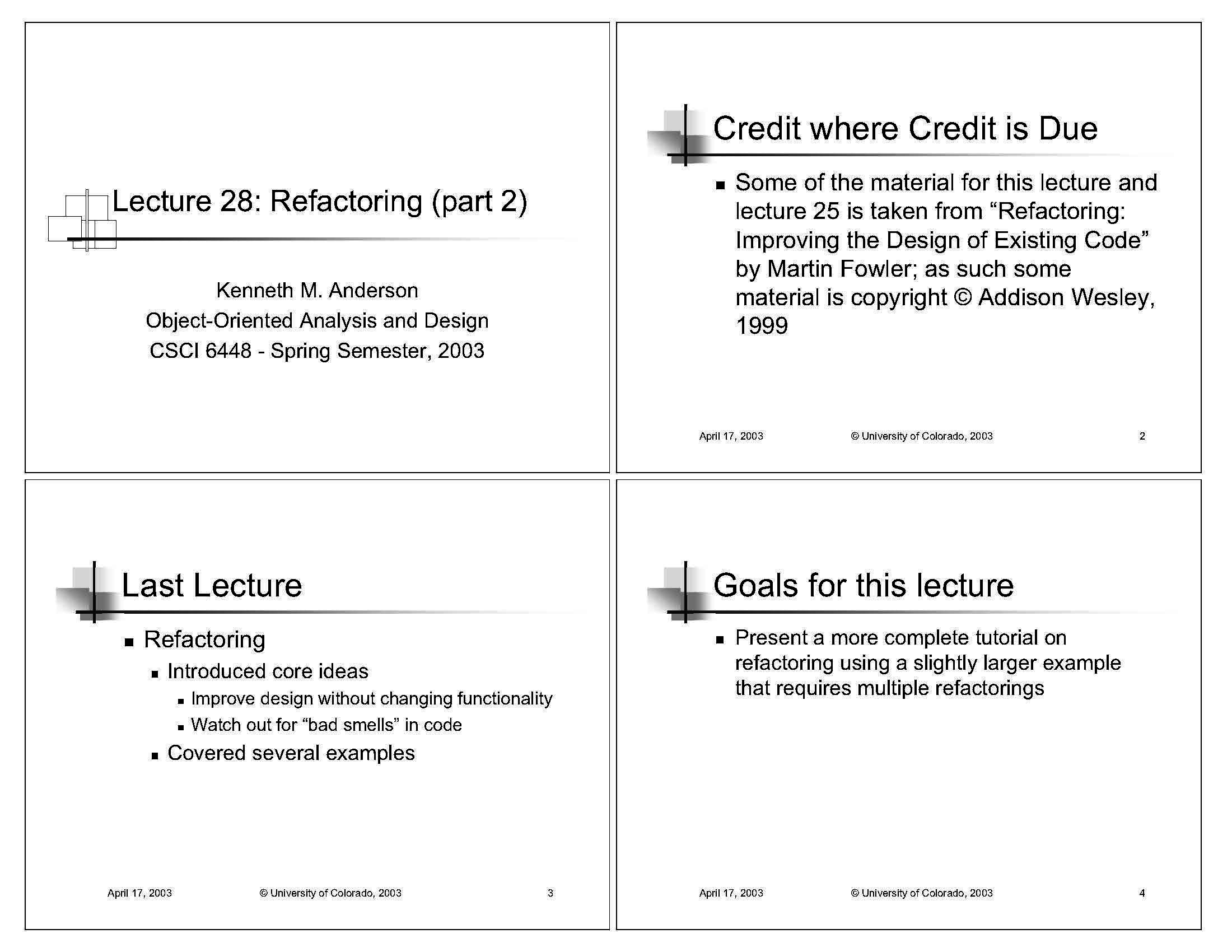 OO ANALYSIS & DESIGN