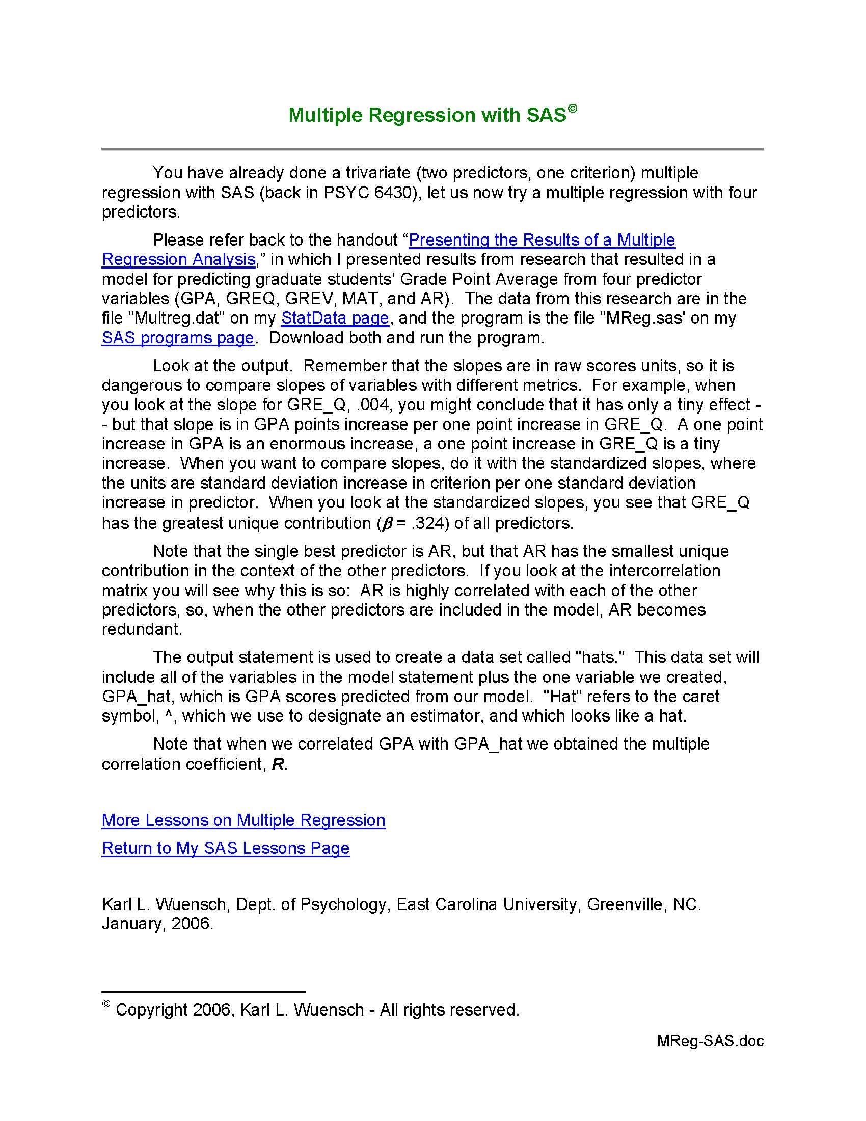 Statistics and Research Design