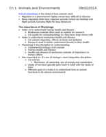 BIL 360: Chapter Outlines for Exam 1
