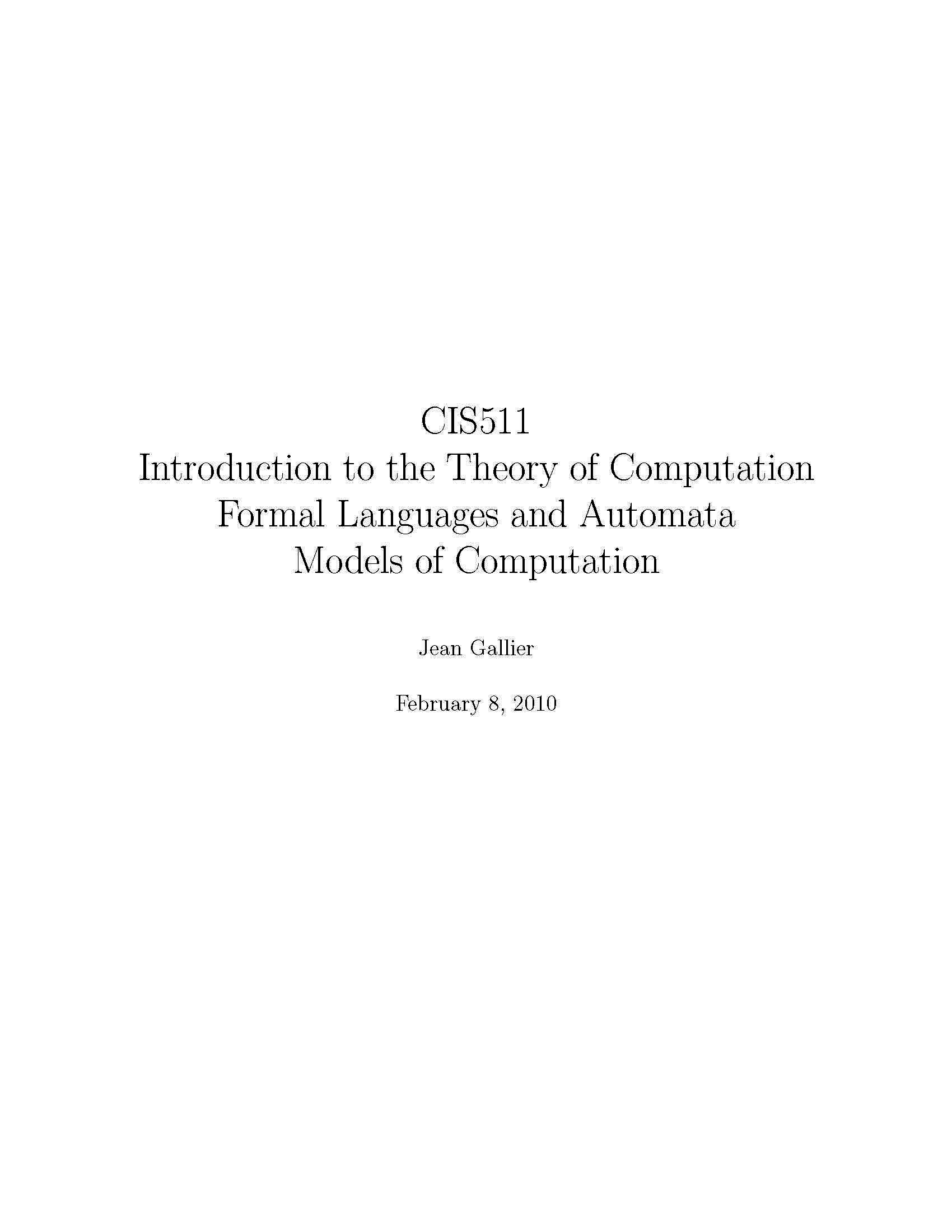 THEORYOFCOMPUTATION