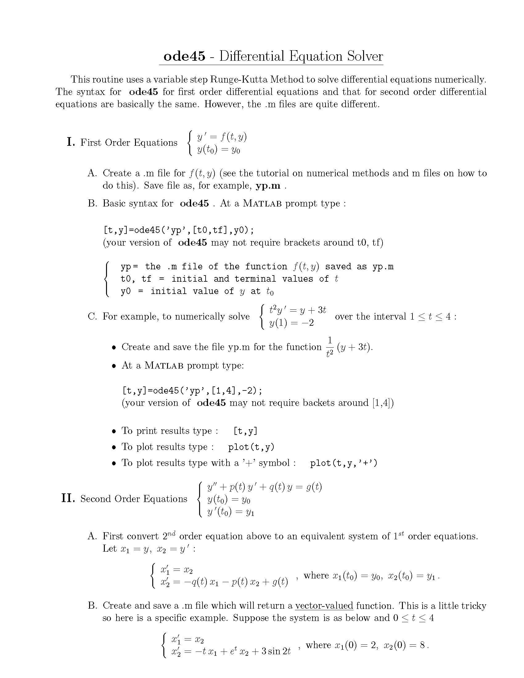 Numerical Methods For Partial Differential Equations I
