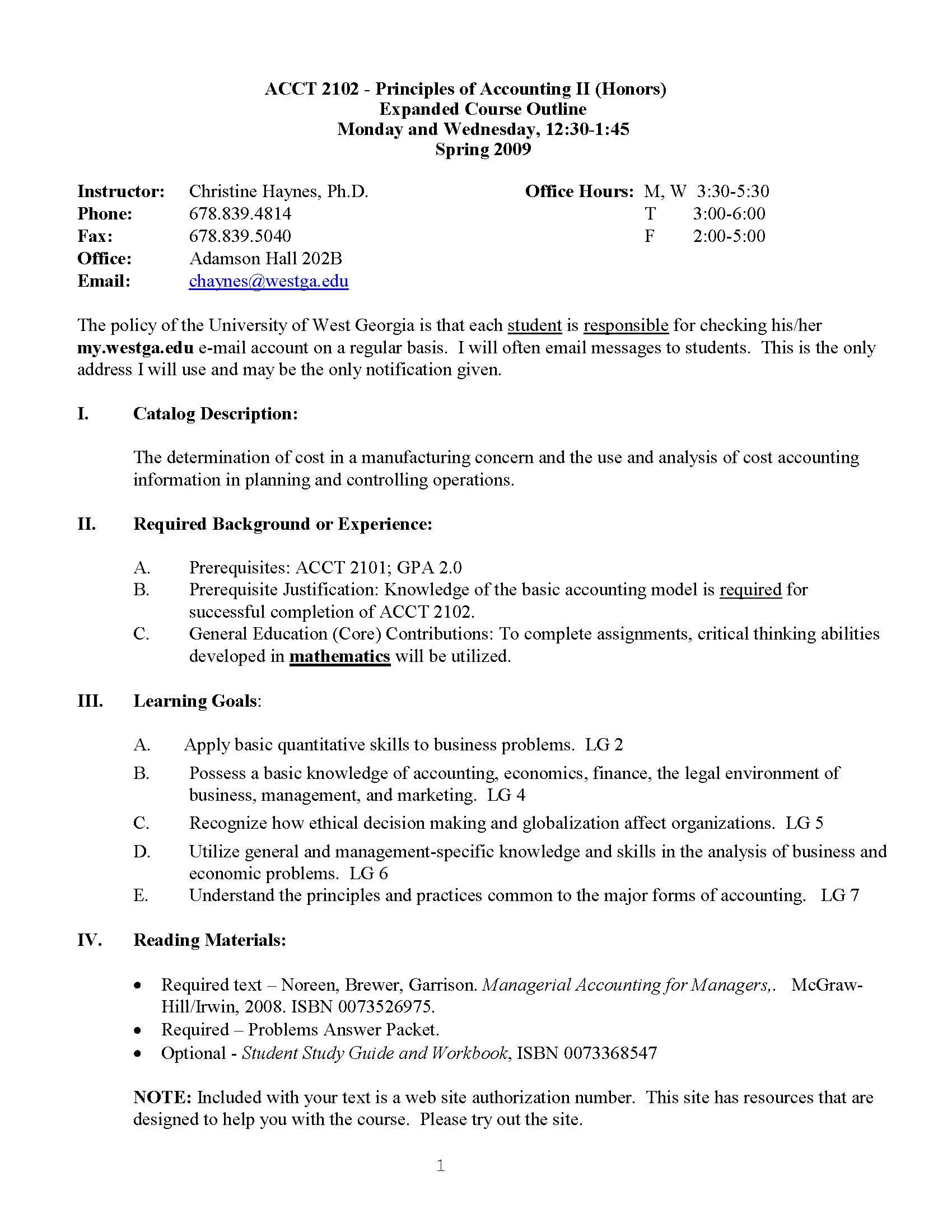 Princ of Accounting II