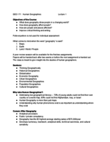 Lecture Week One Geo 171