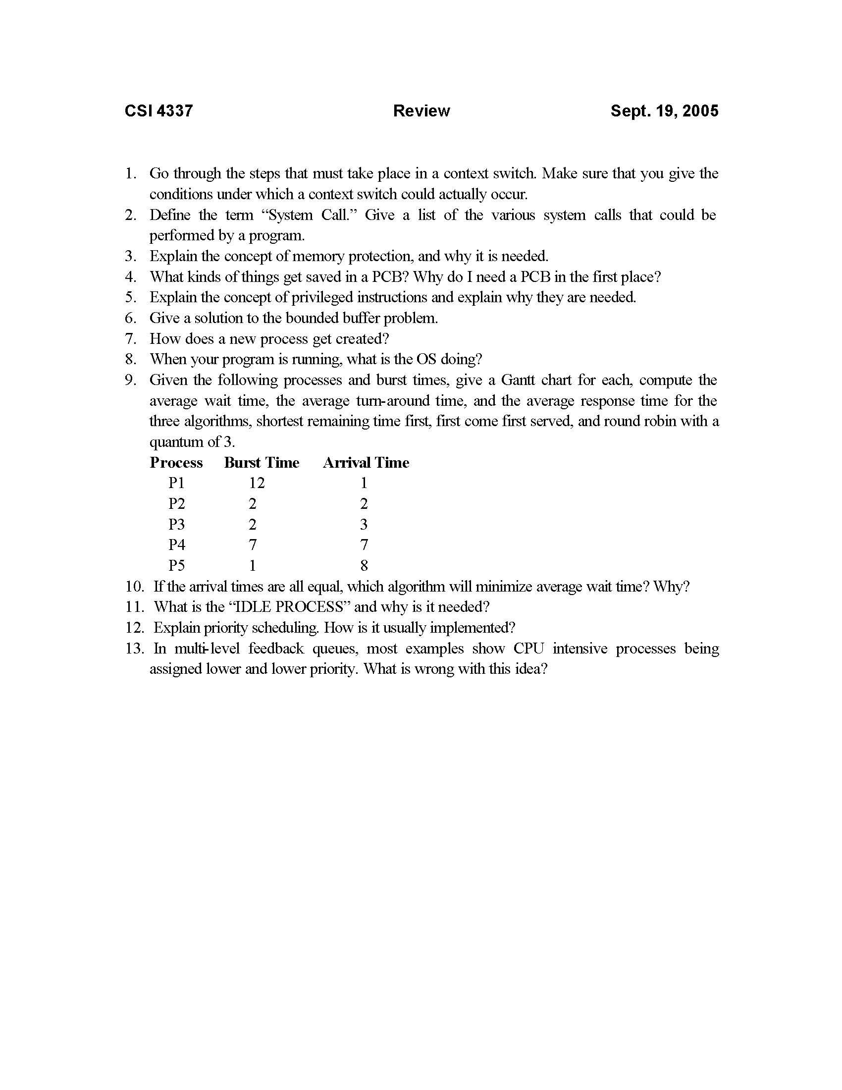 Introduction to Operating Systems