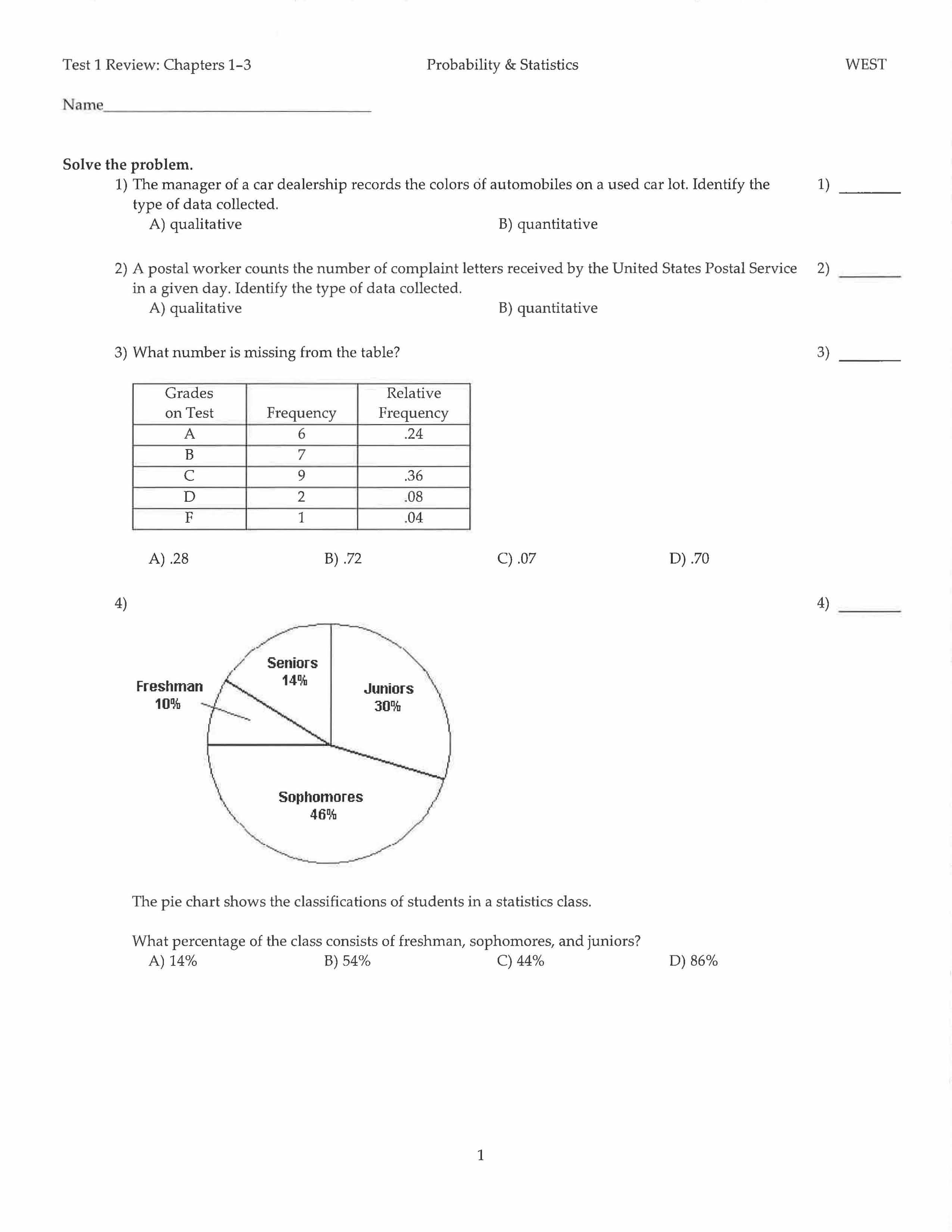 Probability Stats FULL ONLINE
