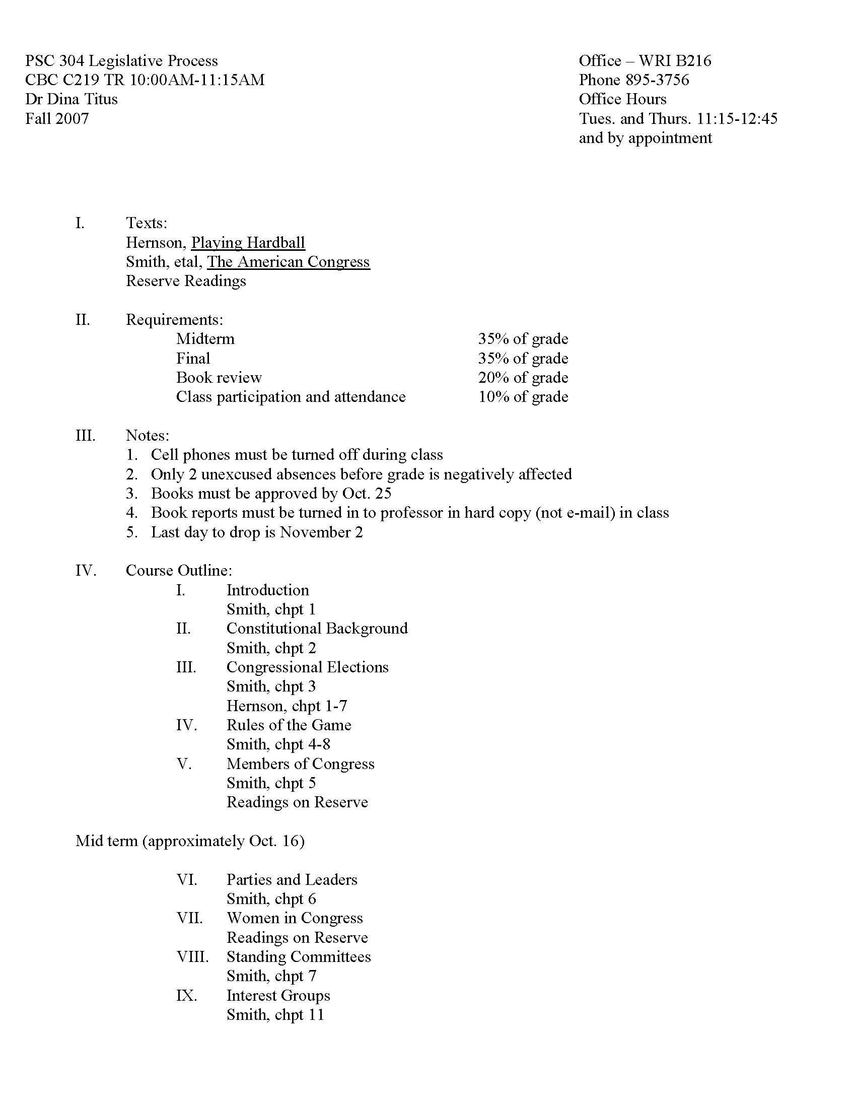 THE LEGISLATIVE PROCESS