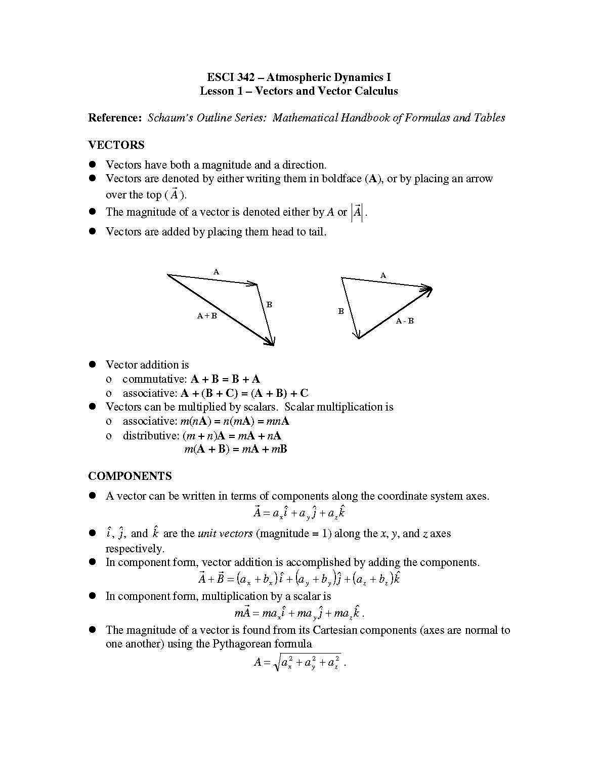 Atmospheric Dynamics 1