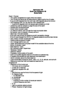 Astronomy 135 Exam 2 Study Guide