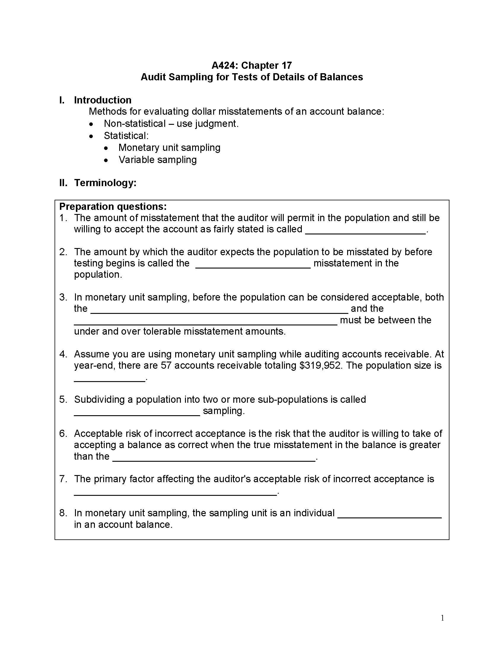 Auditing