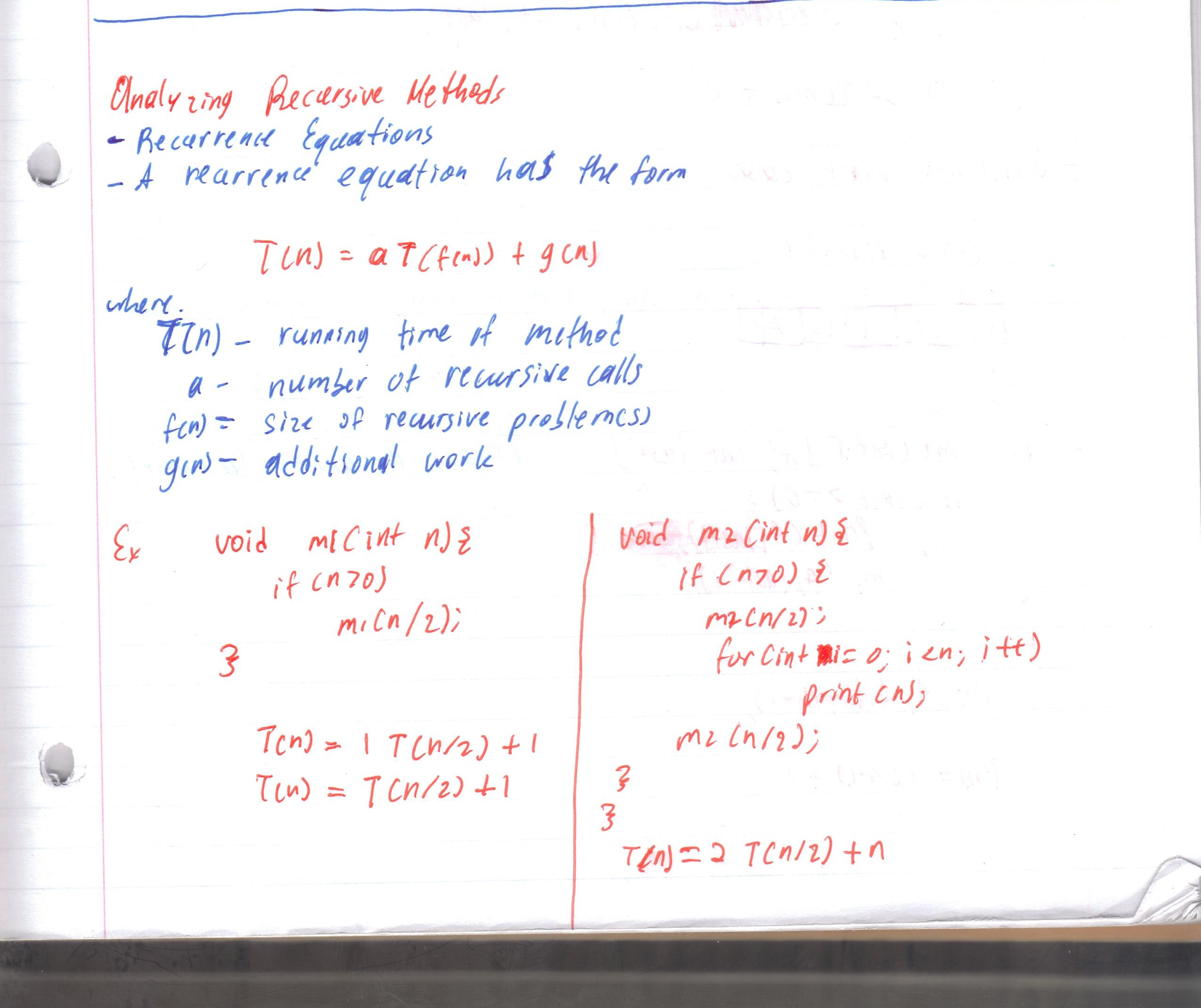 analyzing recursion
