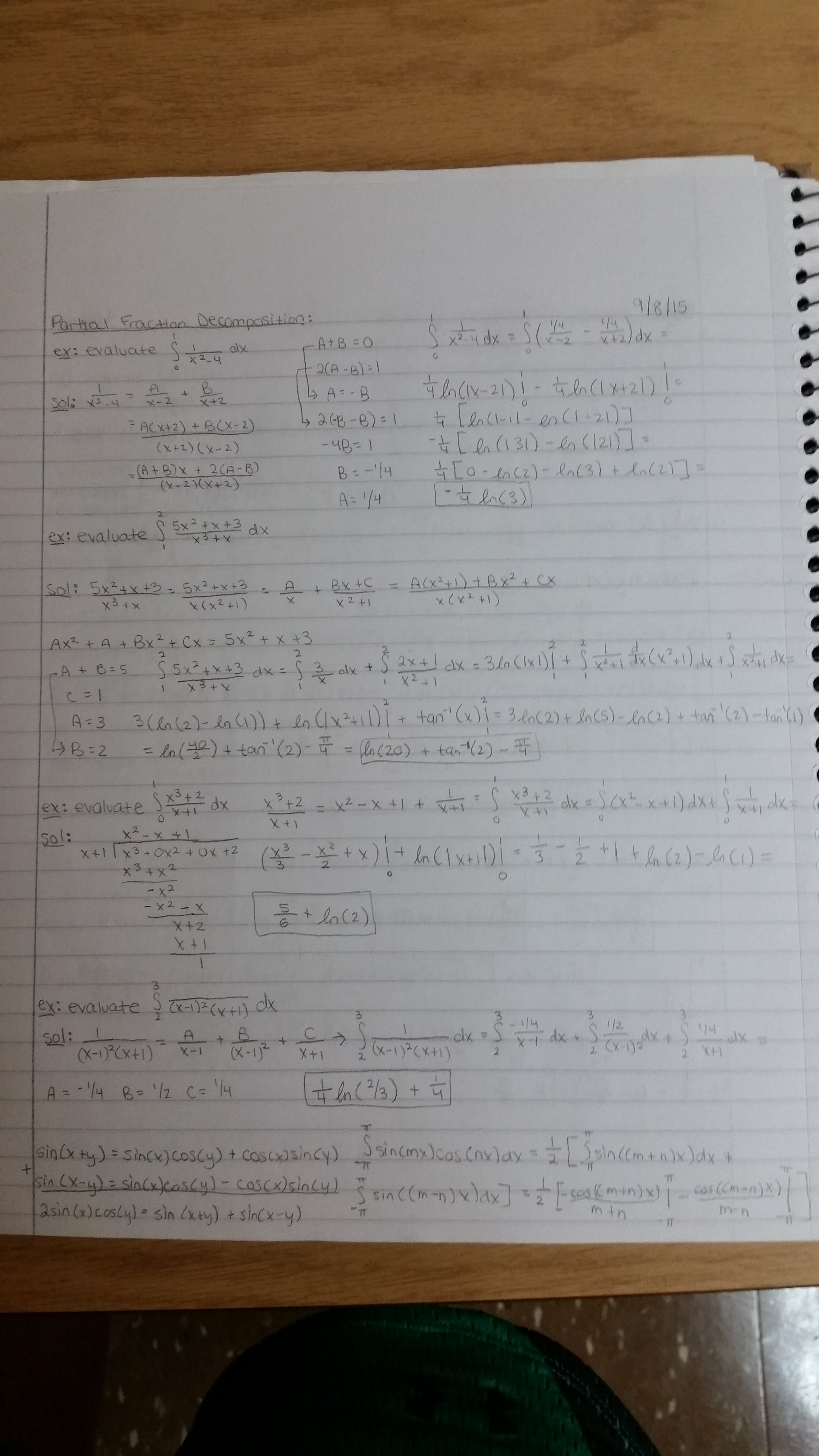 calc II notes - week 2