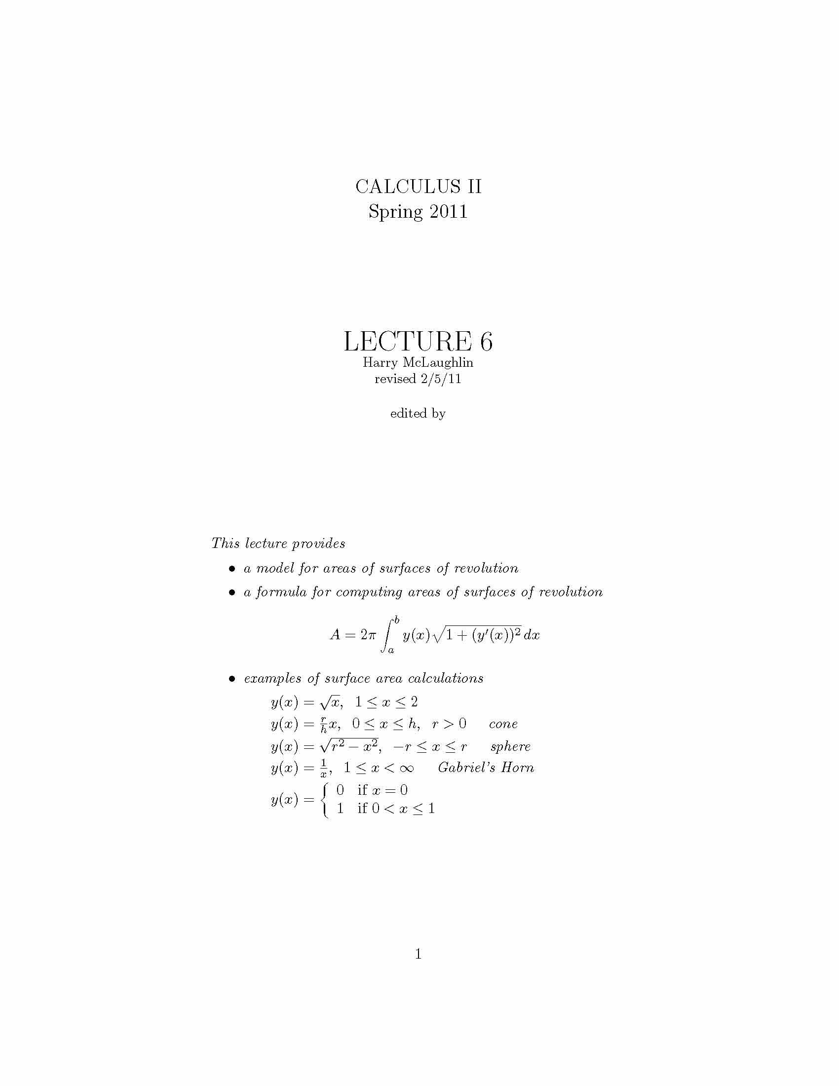 CALCULUS II