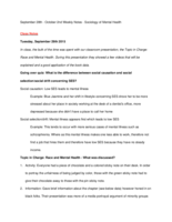 Week Notes Sept 28th - Oct 2nd