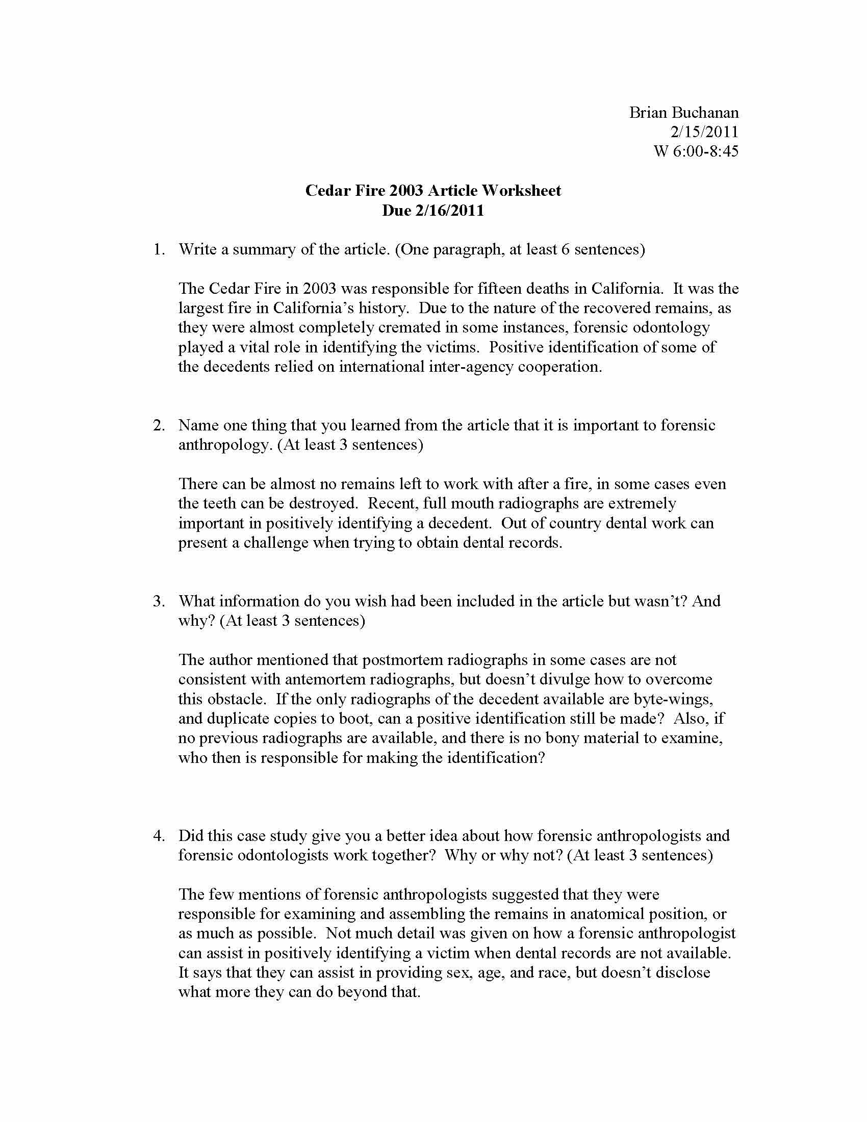 Forensic Anthropology