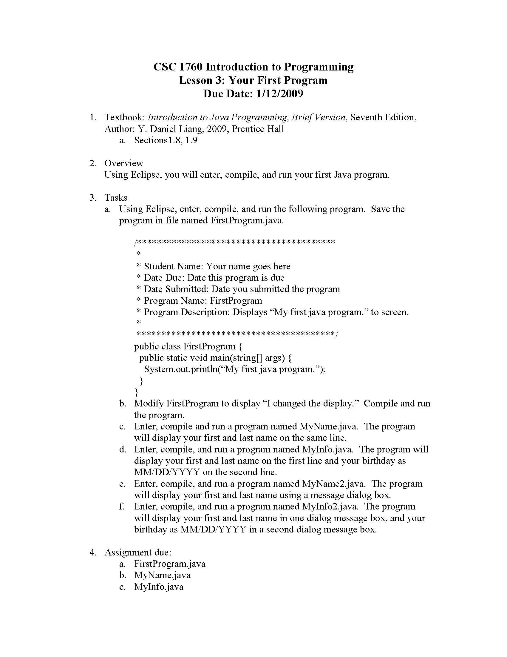 Introduction To Programming