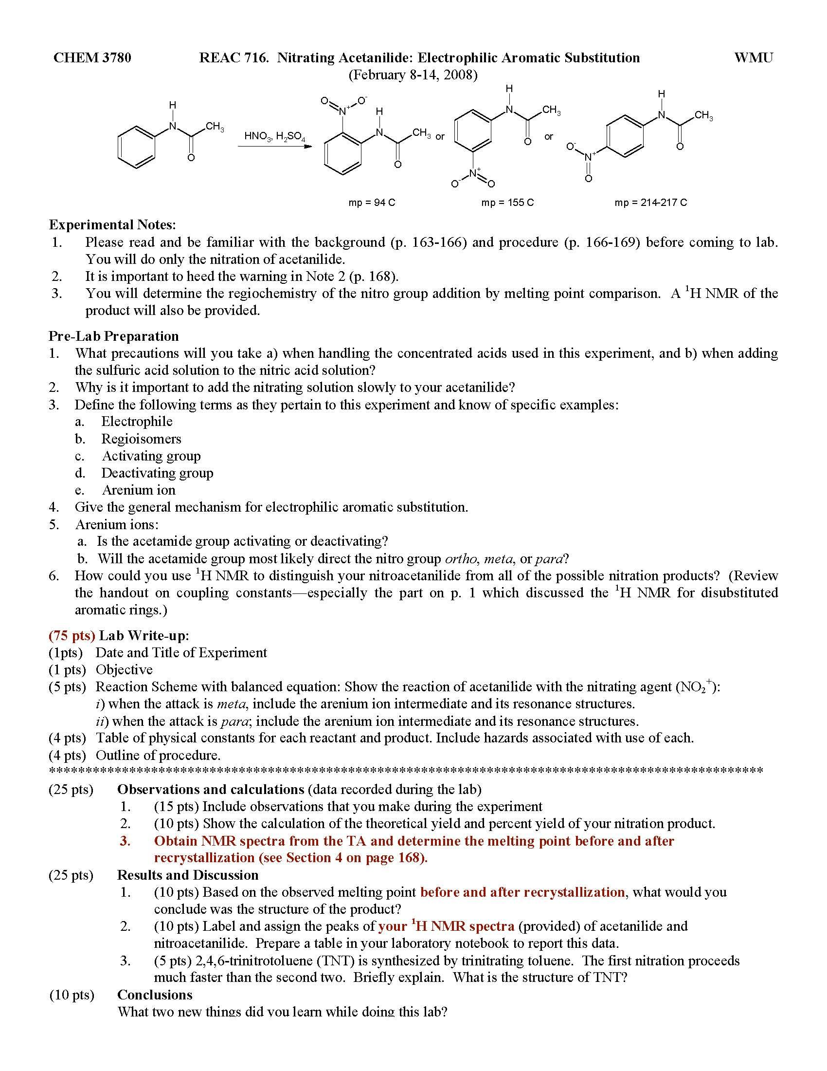 Organic Chemistry Lab II