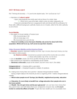 SOCY 100 Notes Week 8