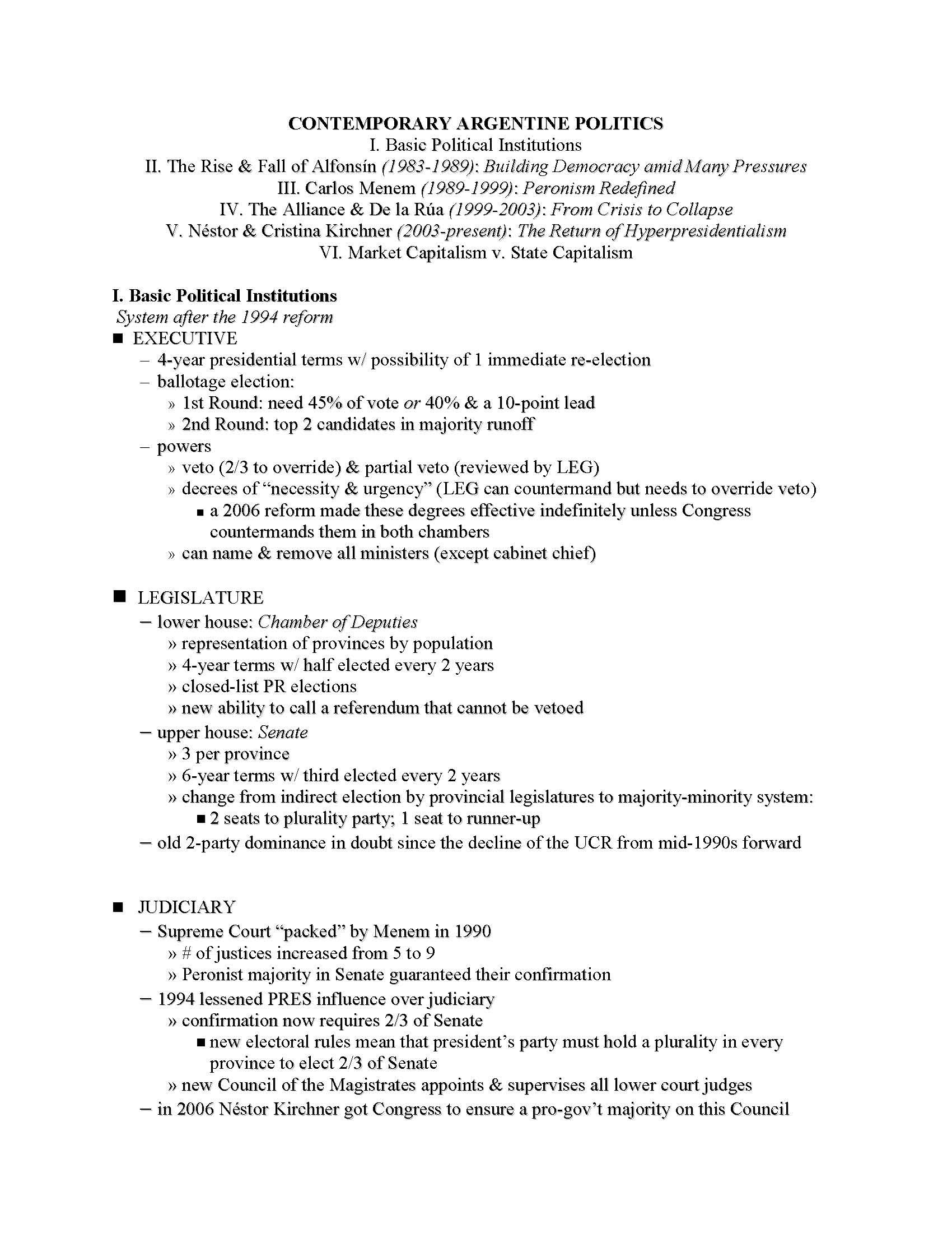 LATIN AMERICAN POLITICS