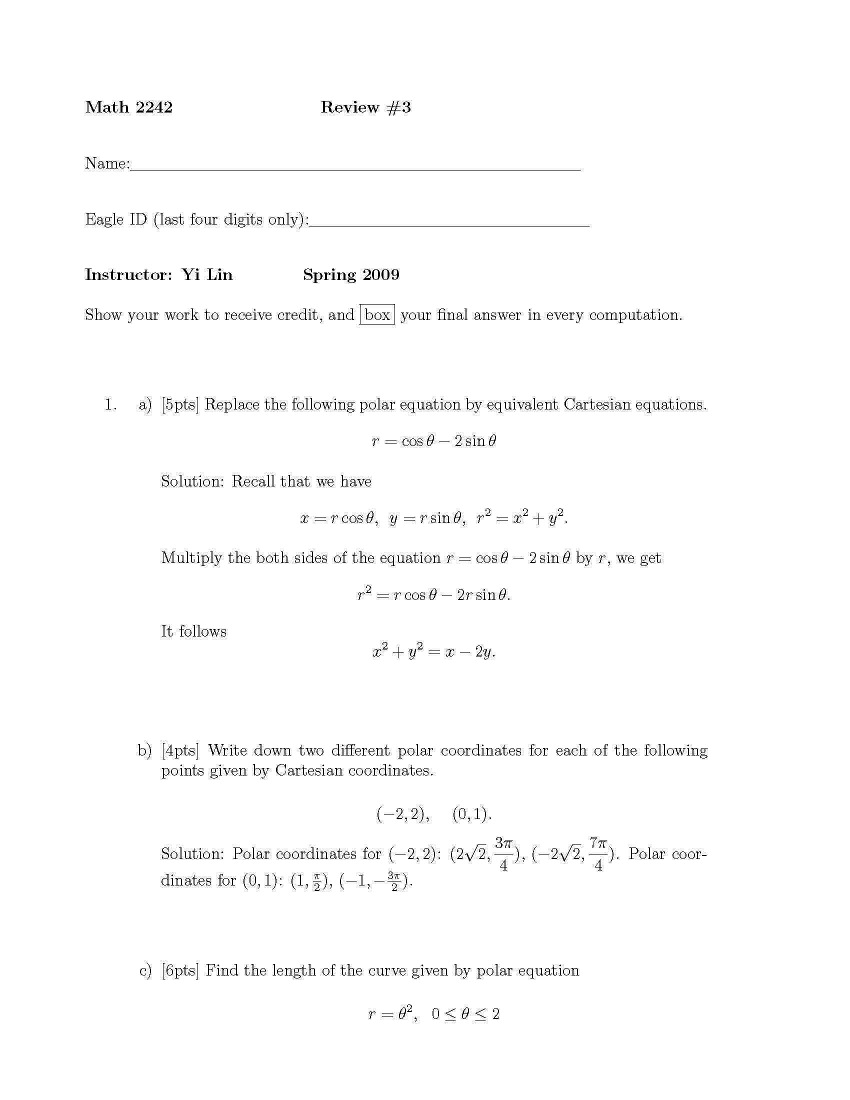 Calculus II
