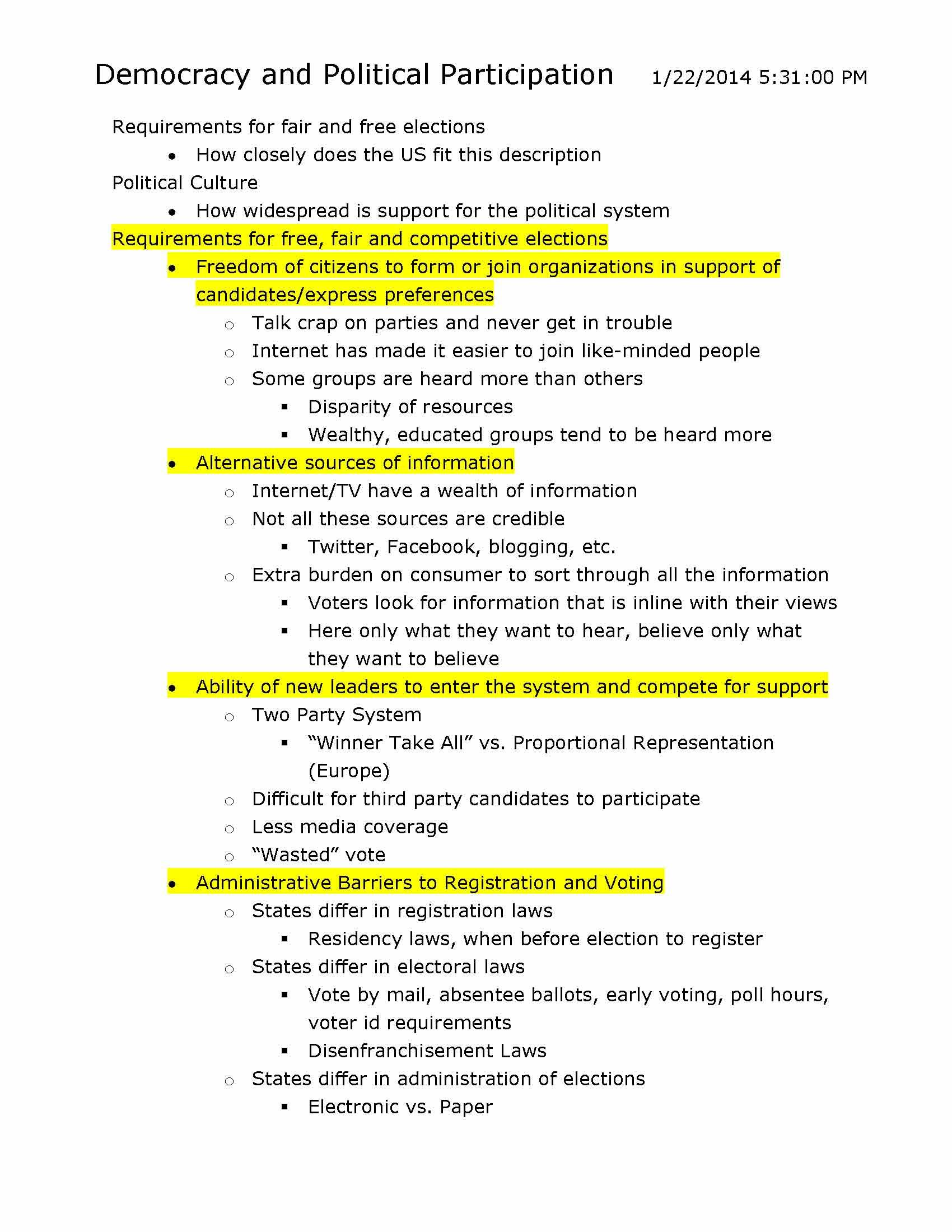 Introduction to Political Behavior