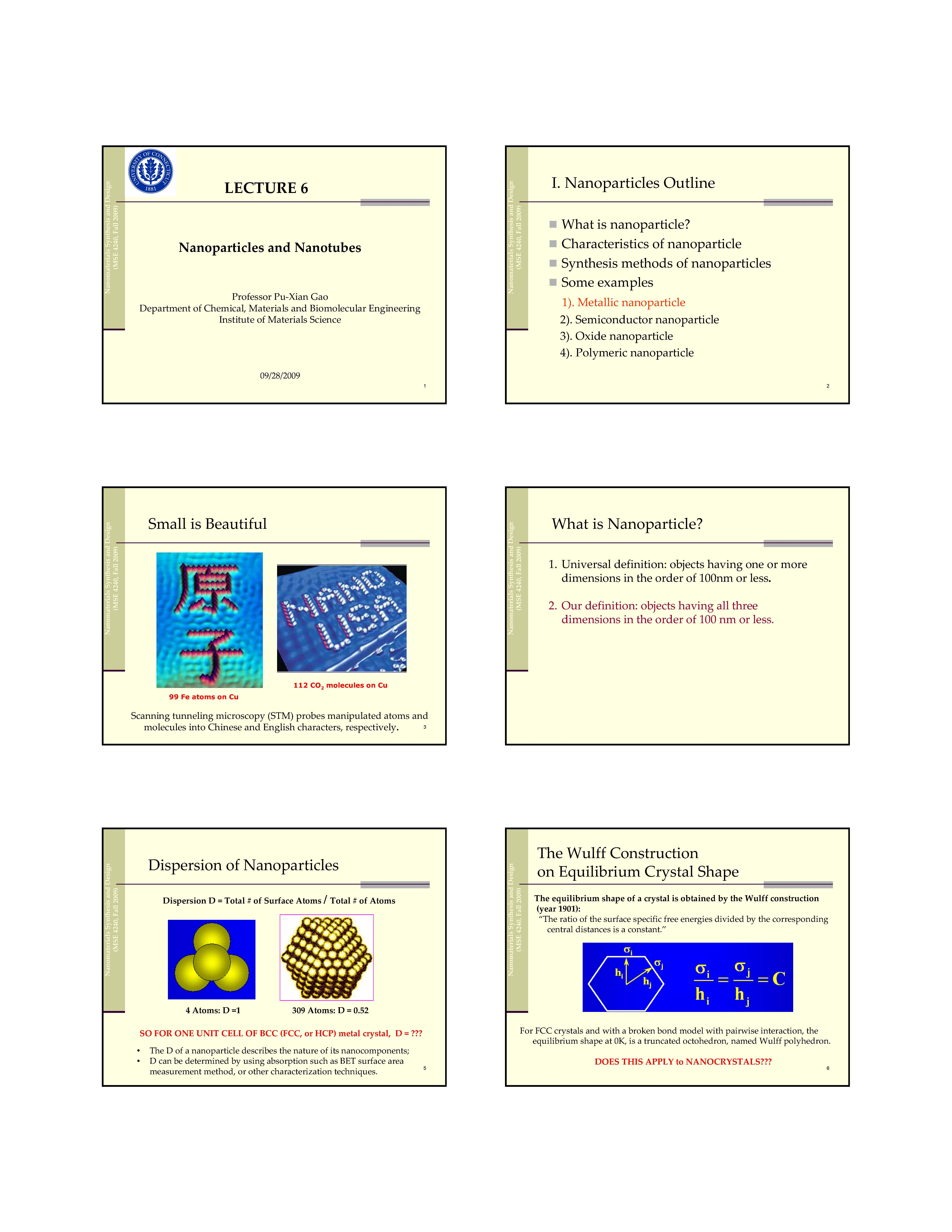 Nanomaterials Synthesis and Design
