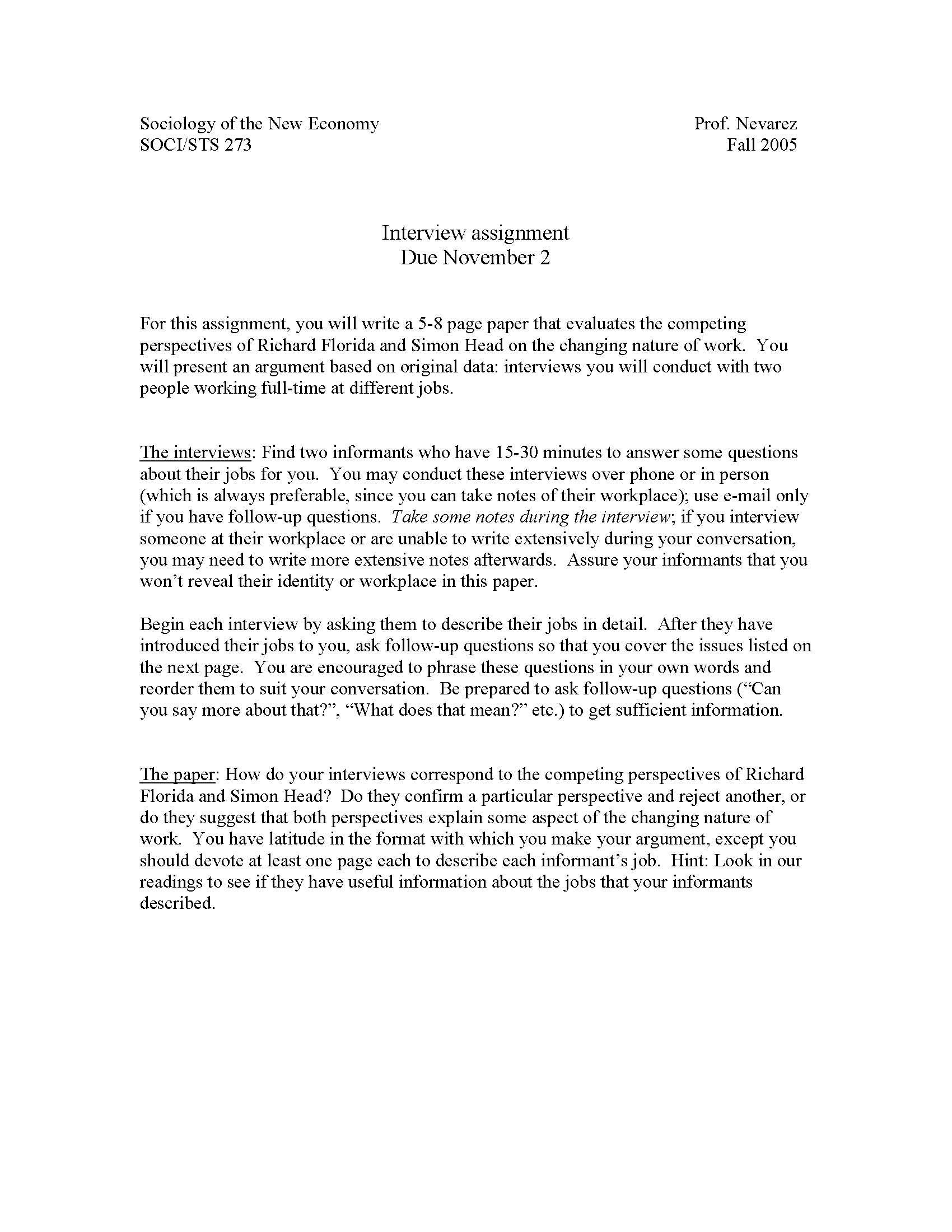 Sociology of the New Economy