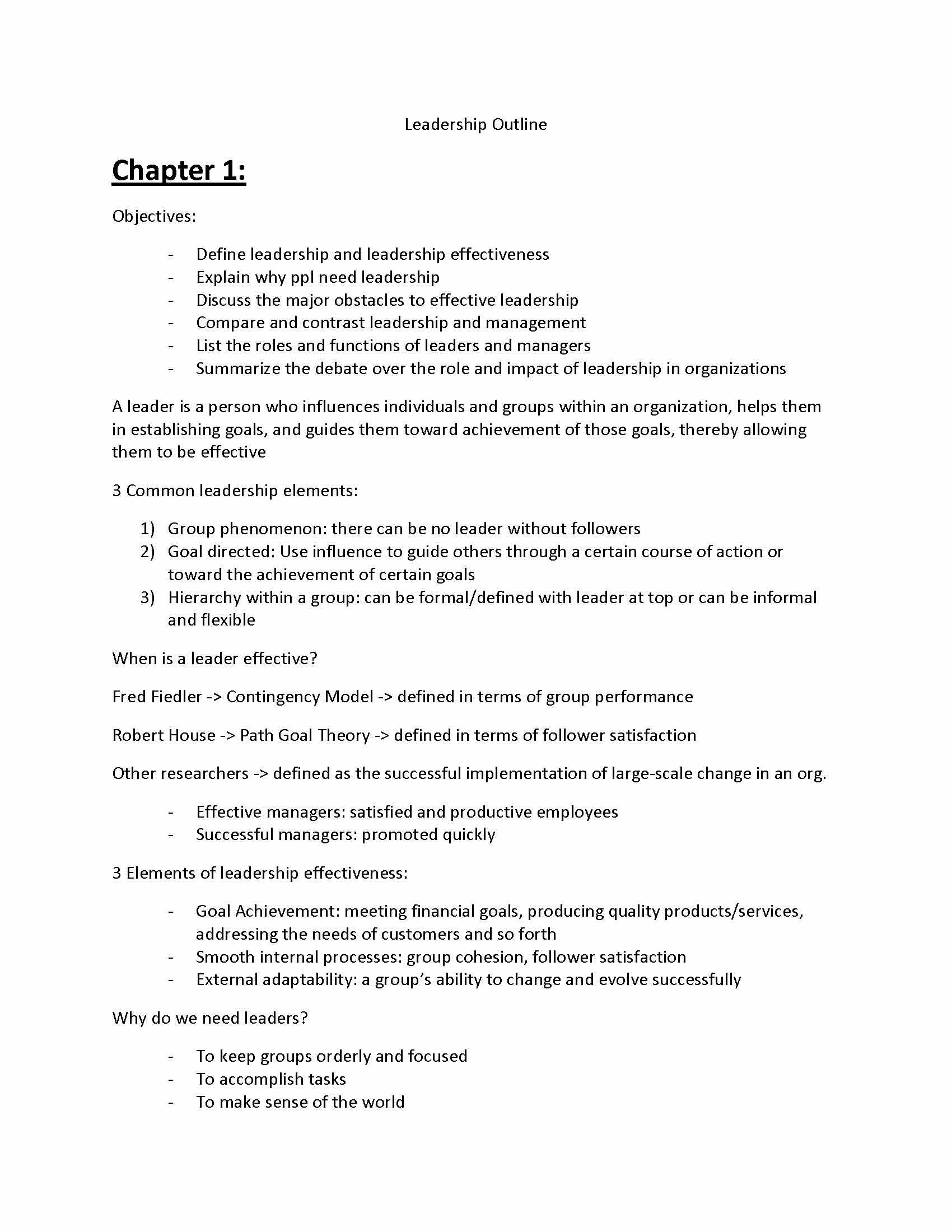 Managerial Leadership