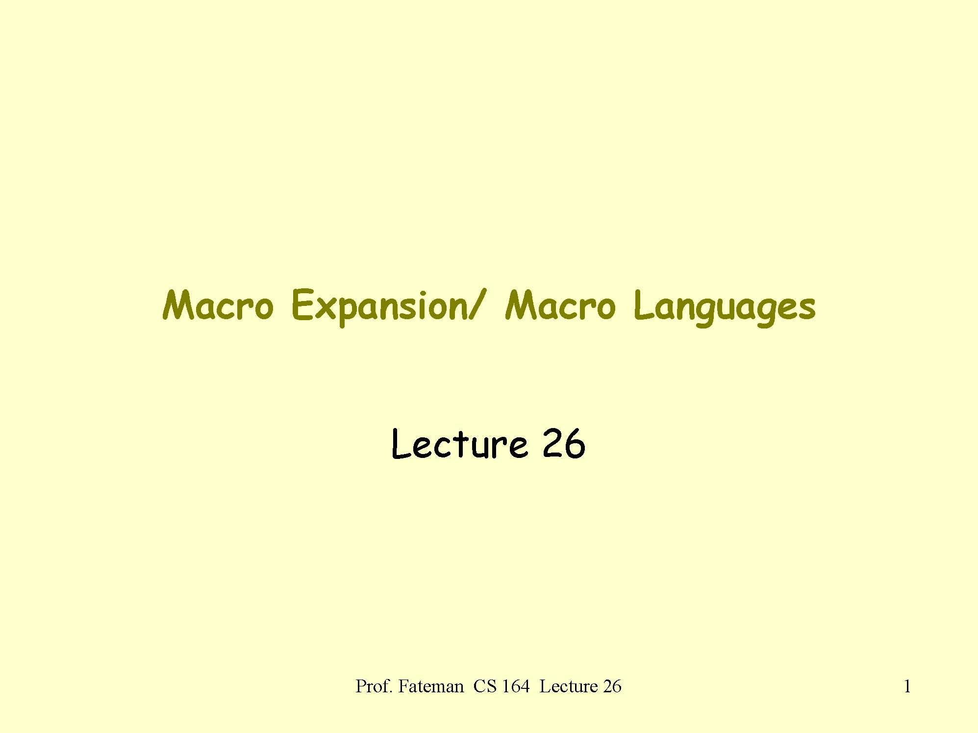 Programming Languages and Compilers