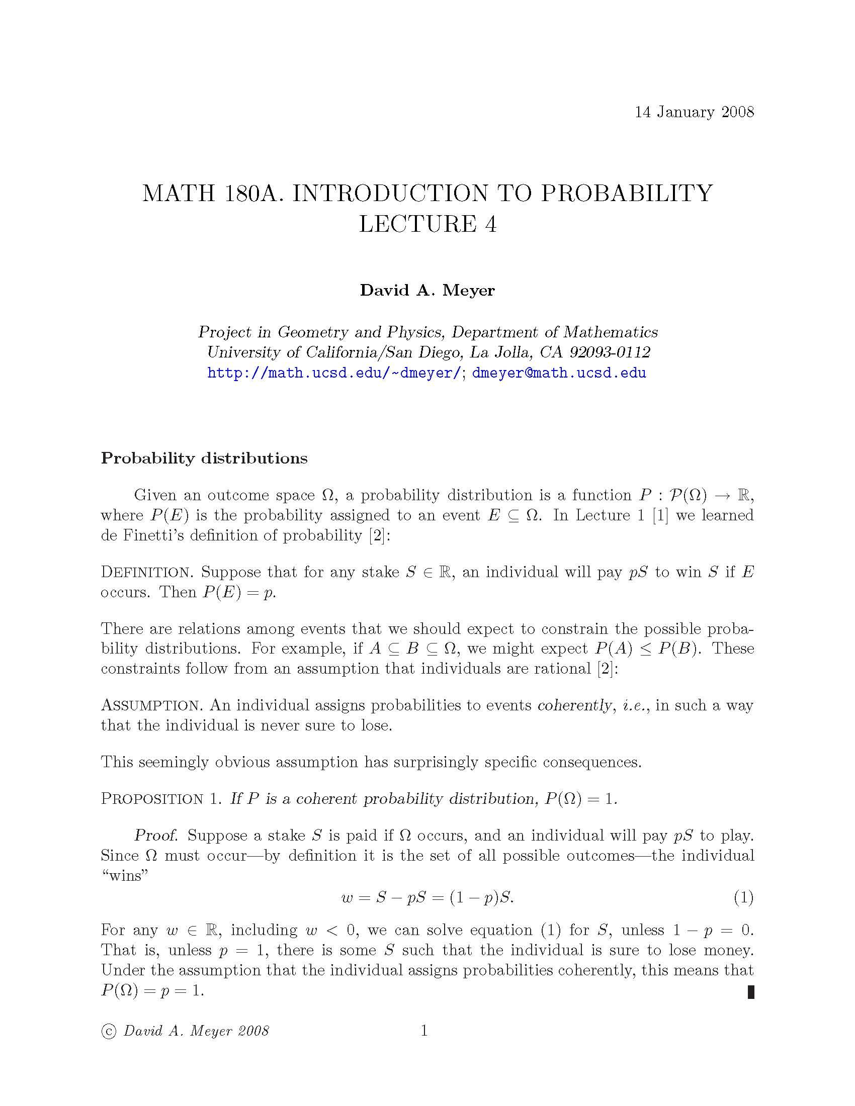 Introduction to Probability