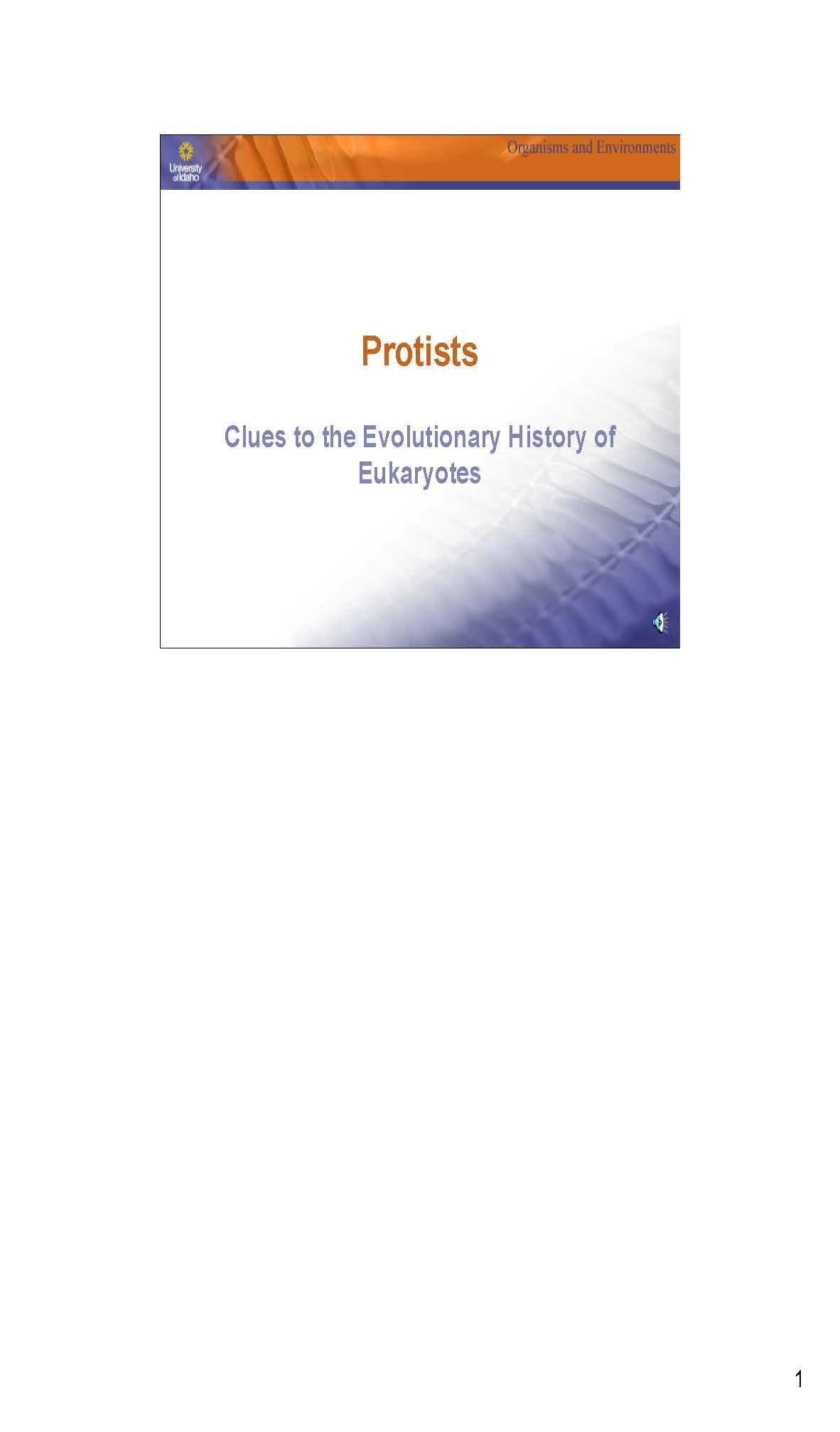 Organisms and Environments