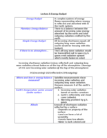 Lecture 8 Energy Budget 