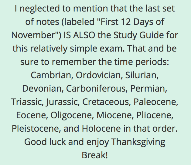 Reupload of "The Last Set of Notes Is the Study Guide"