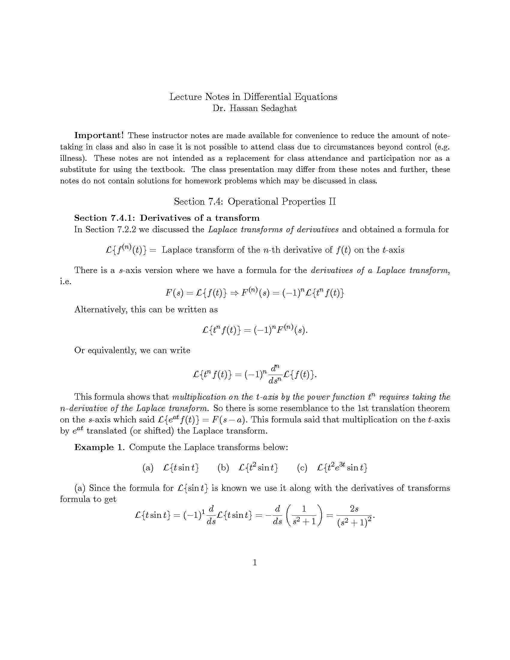 DIFFERENTIAL EQUATIONS