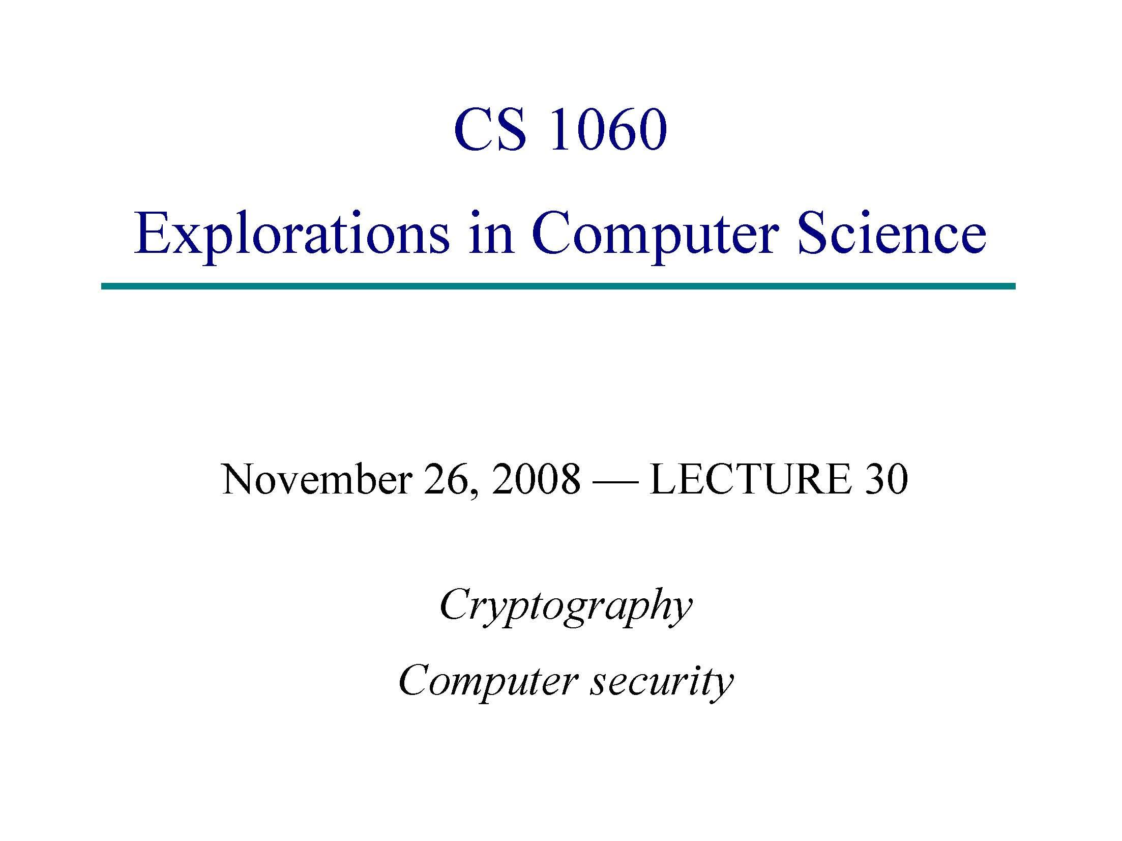 Explor in Computer Sci