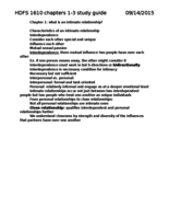HDFS 1610 TEST ONE STUDY GUIDE (chapters 1-3)