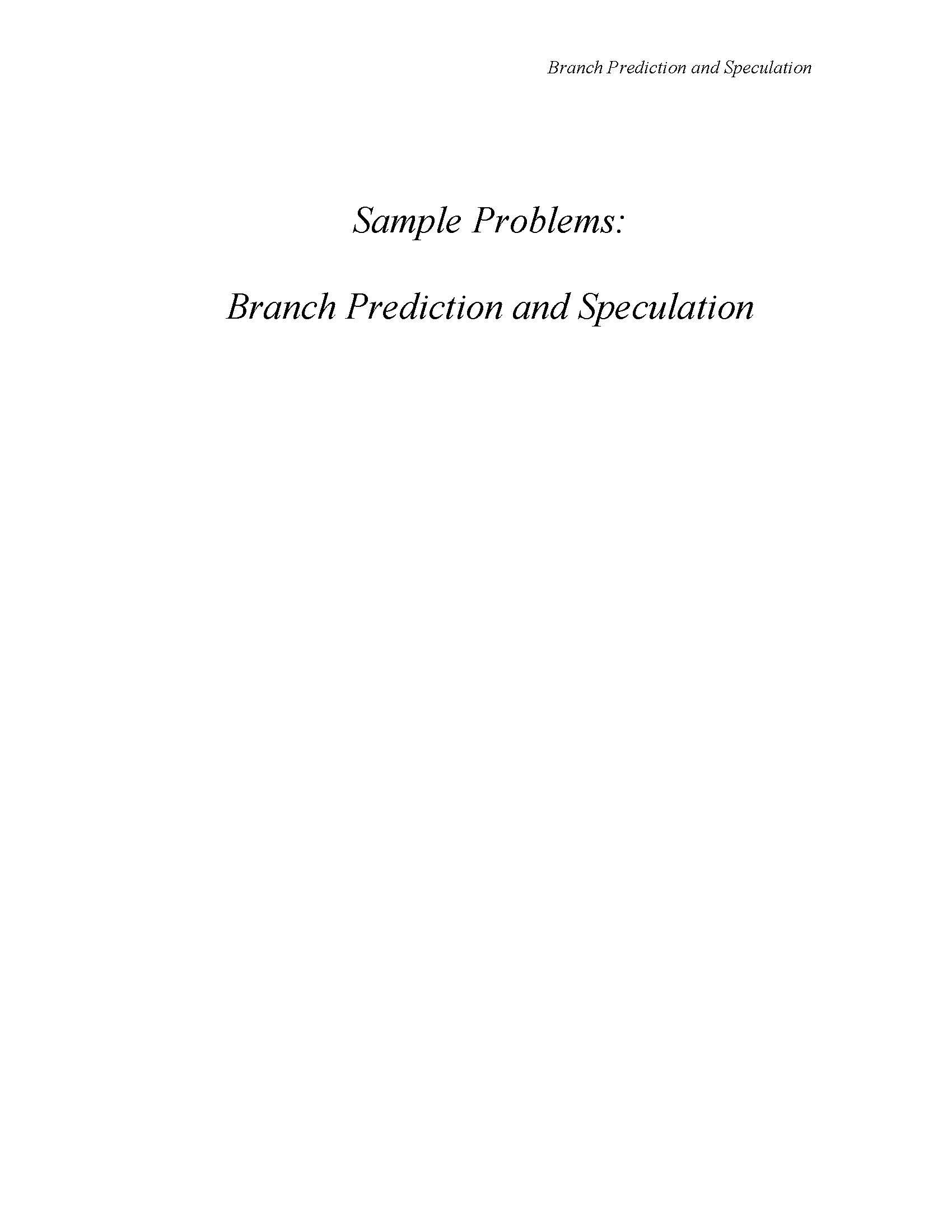 Adv Comput Architecture