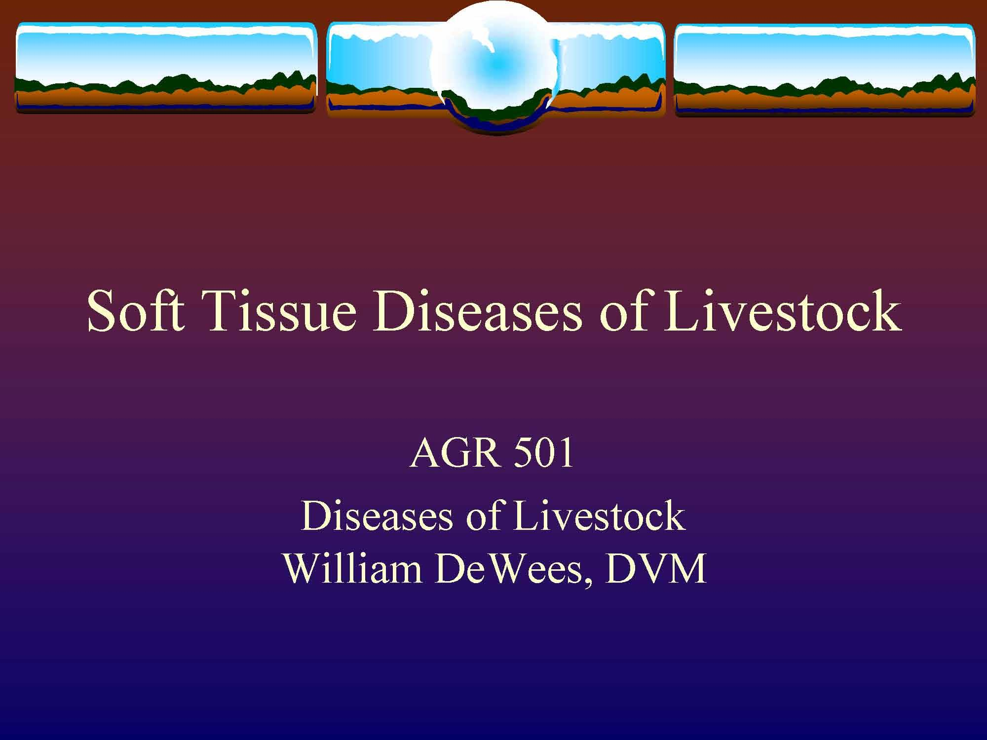 Diseases of Livestock