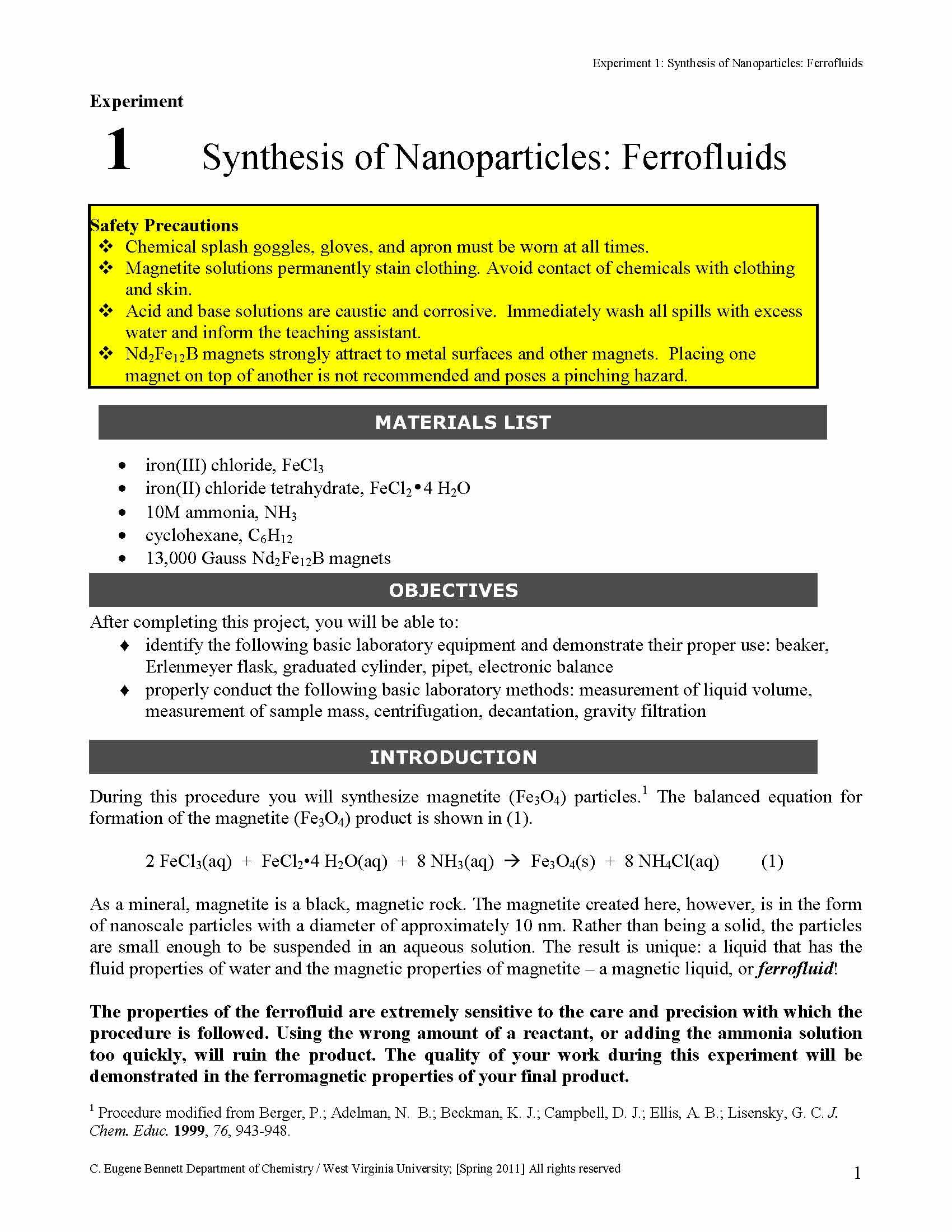 Fundamentals of Chemistry